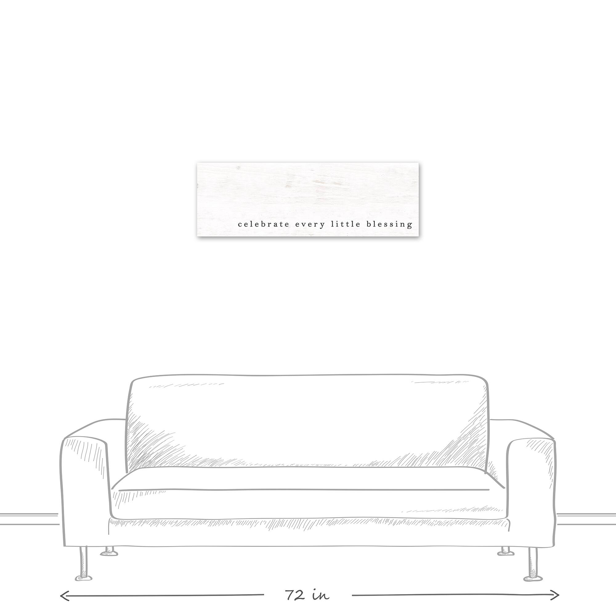 Celebrate Blessings 36" x 12" Canvas Wall Art