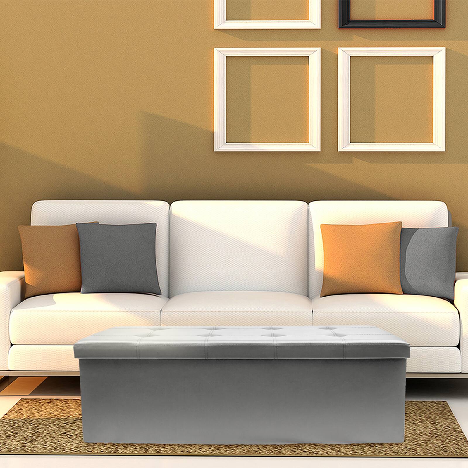 Sorbus 43&#x22; Faux Leather Storage Bench