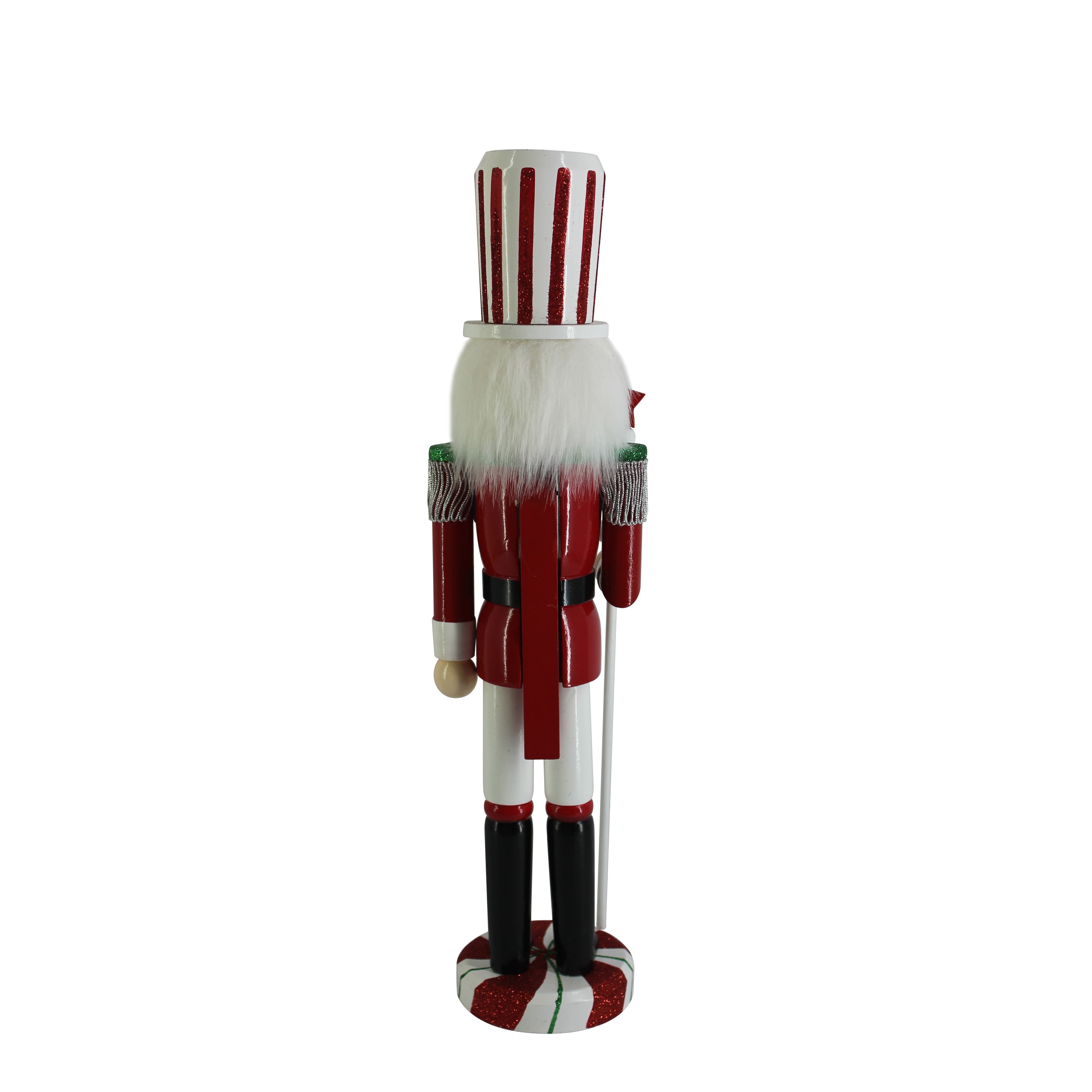 16&#x22; Red &#x26; White Peppermint Nutcracker by Ashland&#xAE;