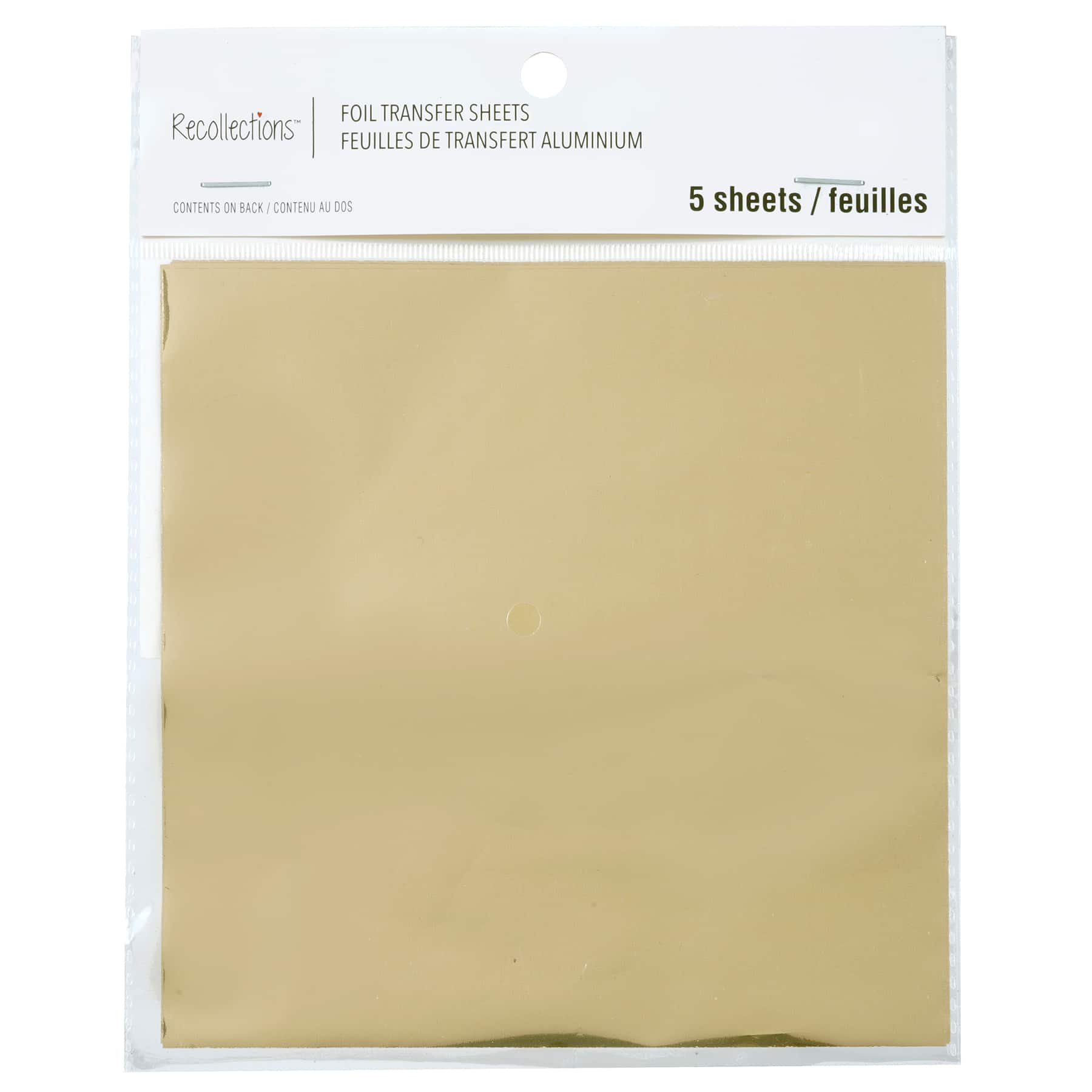 18 Packs: 5 ct. (90 total) 5.5" Gold Foil Transfer Sheets by Recollections™