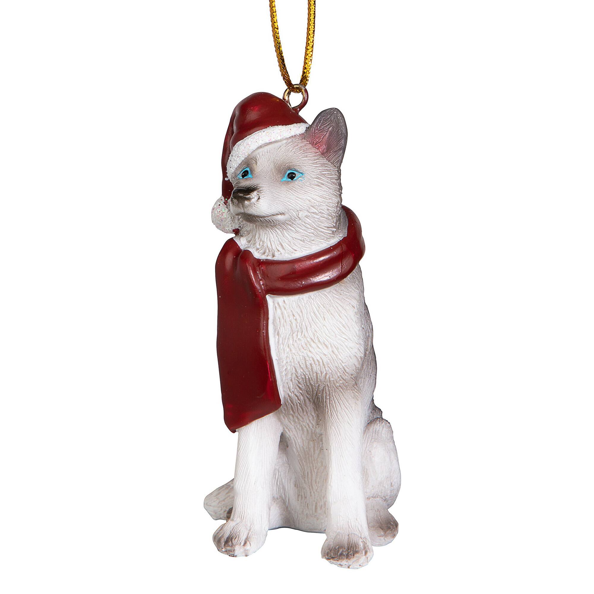 Design Toscano 3.5&#x22; Siberian Husky Ornament Sculpture