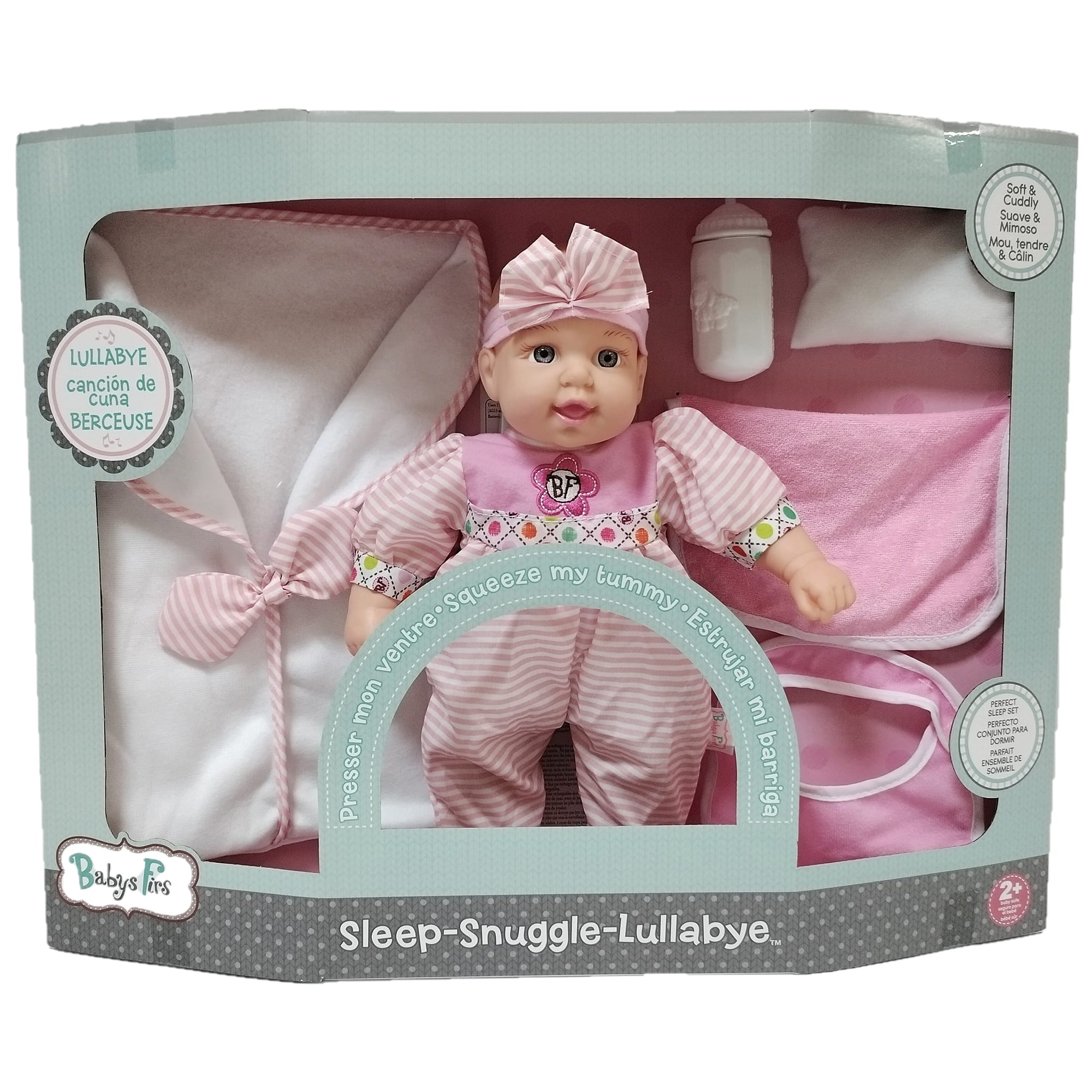 Goldberger Baby's First® Sleep-Snuggle-Lullabye™ 13" Baby Doll Sleep Set