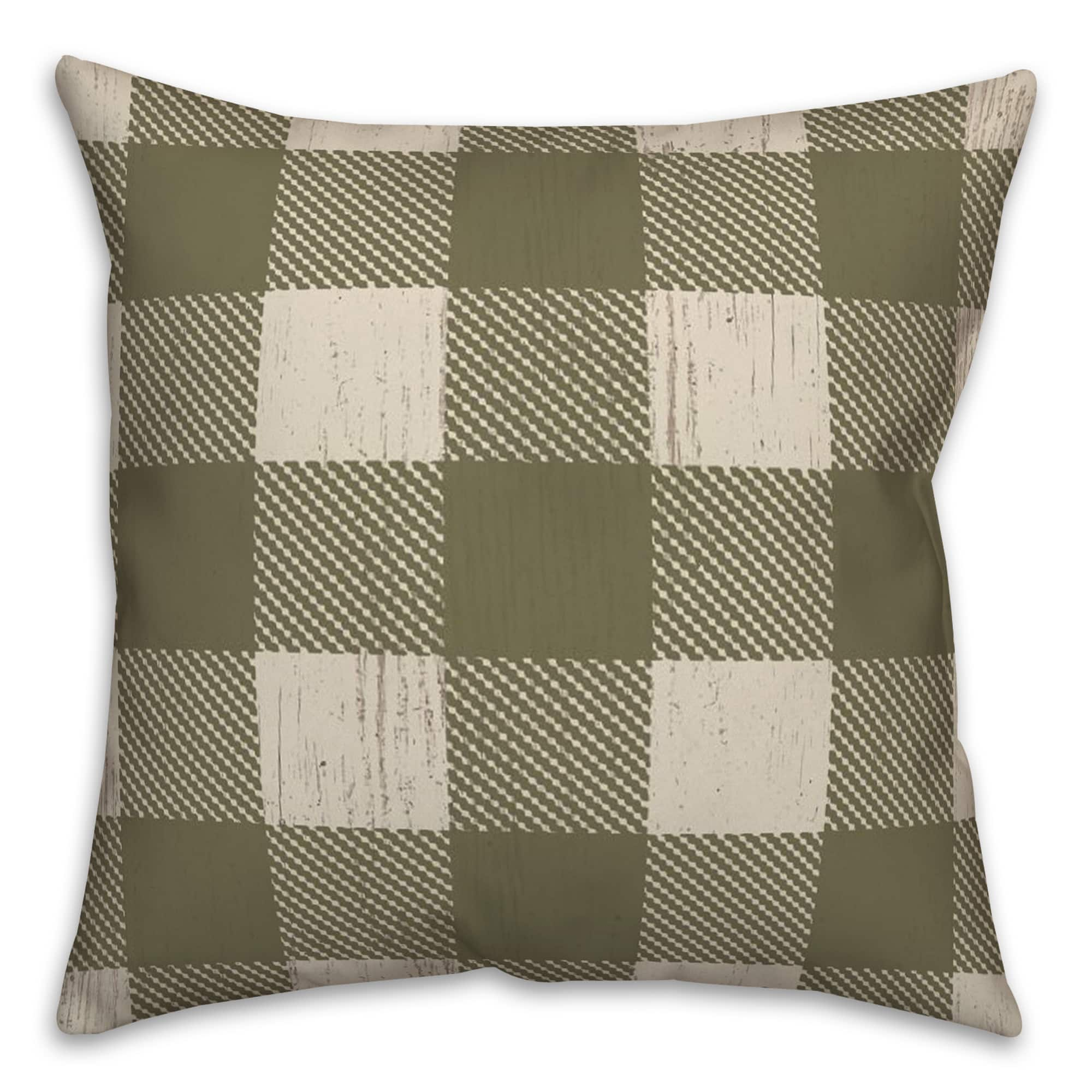 Green Buffalo Check Throw Pillow Michaels