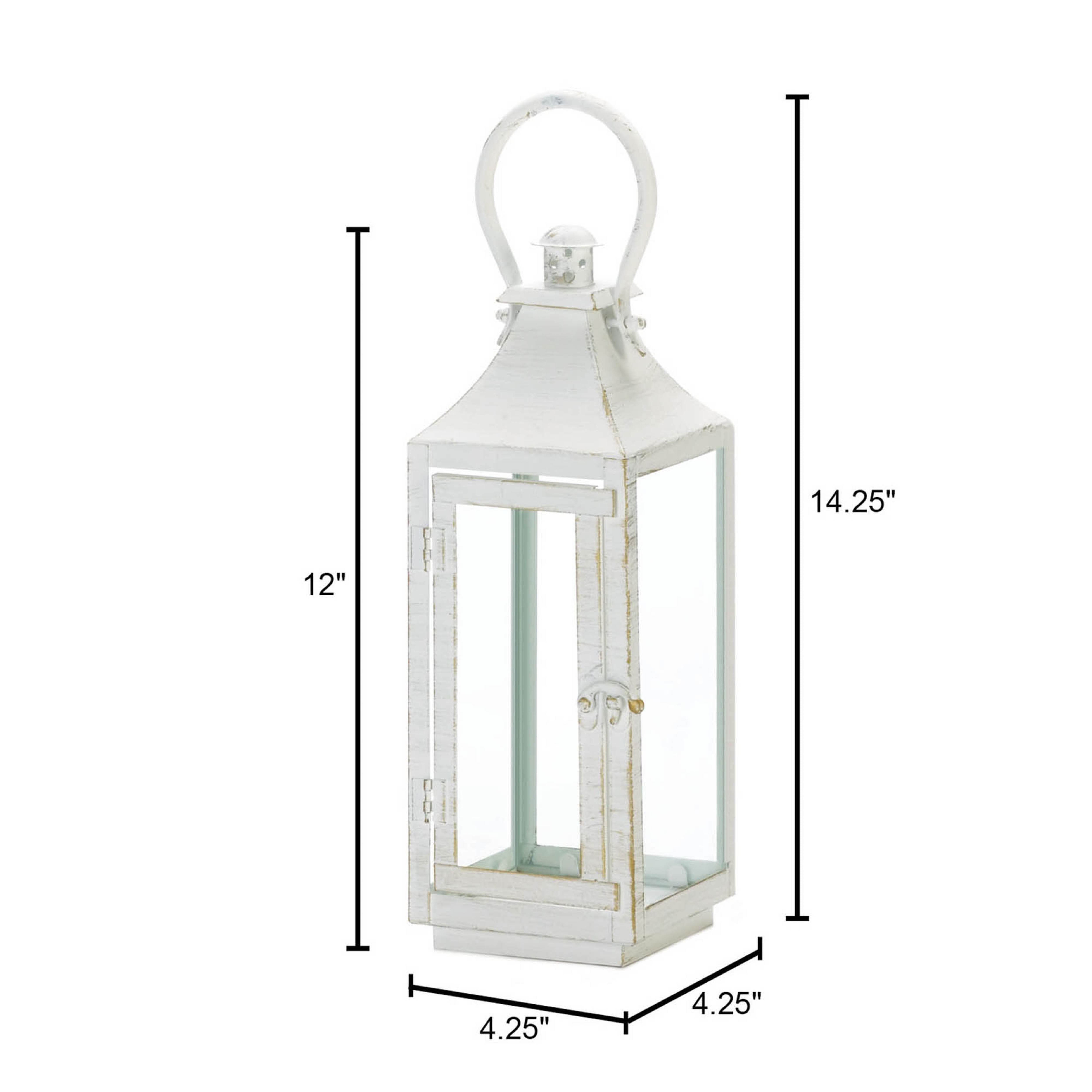 12&#x22; Traditional White Lantern