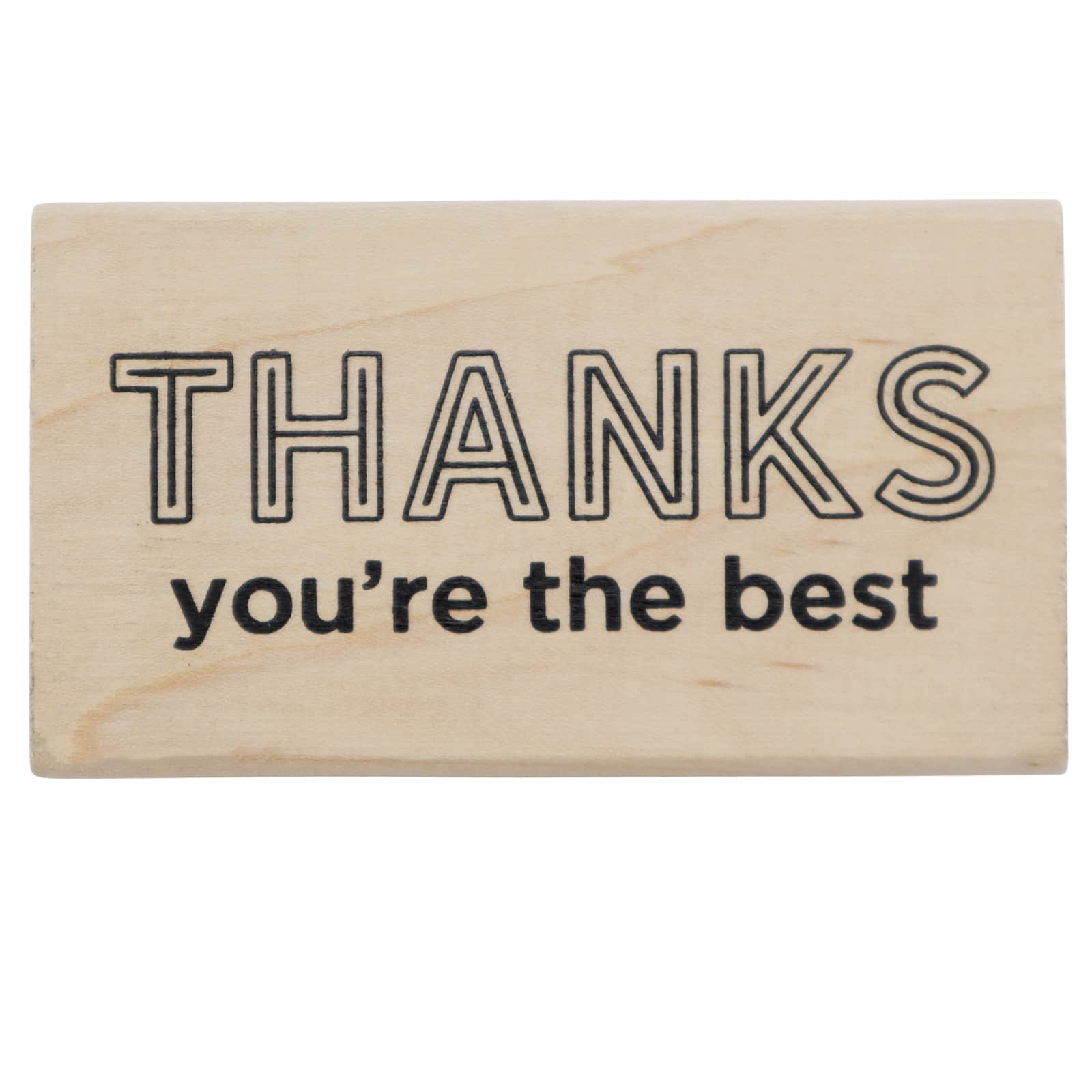 Thanks You&#x27;re The Best Wood Stamp by Recollections&#x2122;