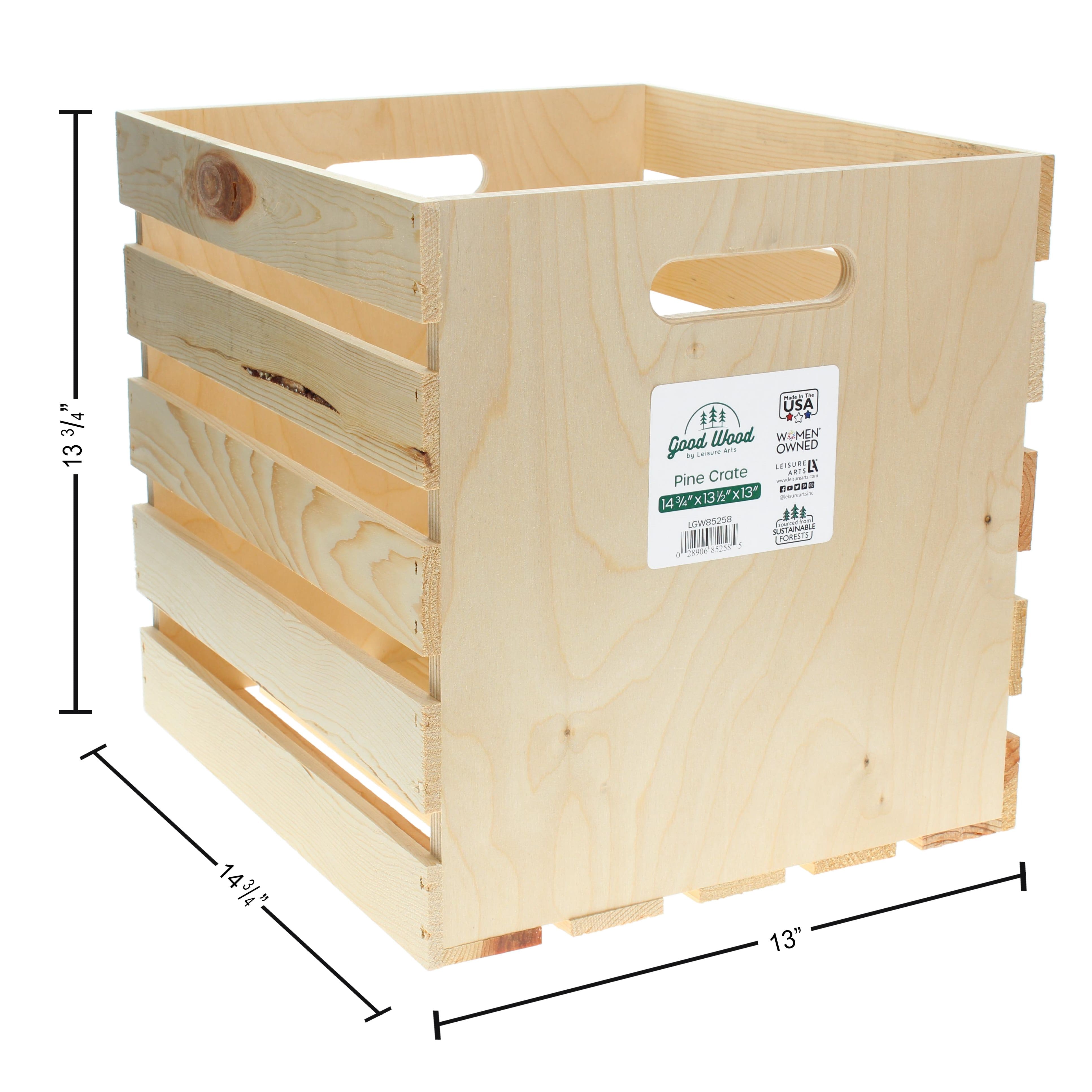 Good Wood by Leisure Arts&#xAE; Pine Crate