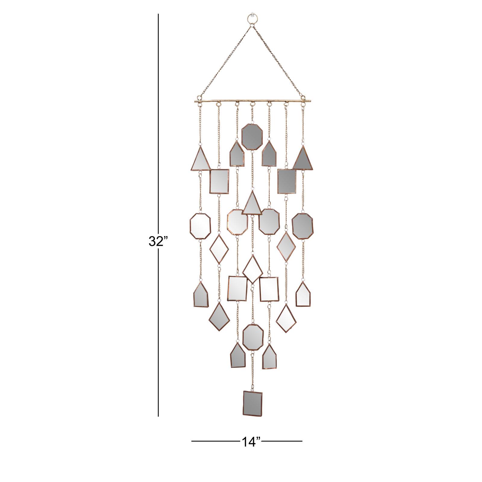32" Brown Metal Eclectic Mirror Wind Chime