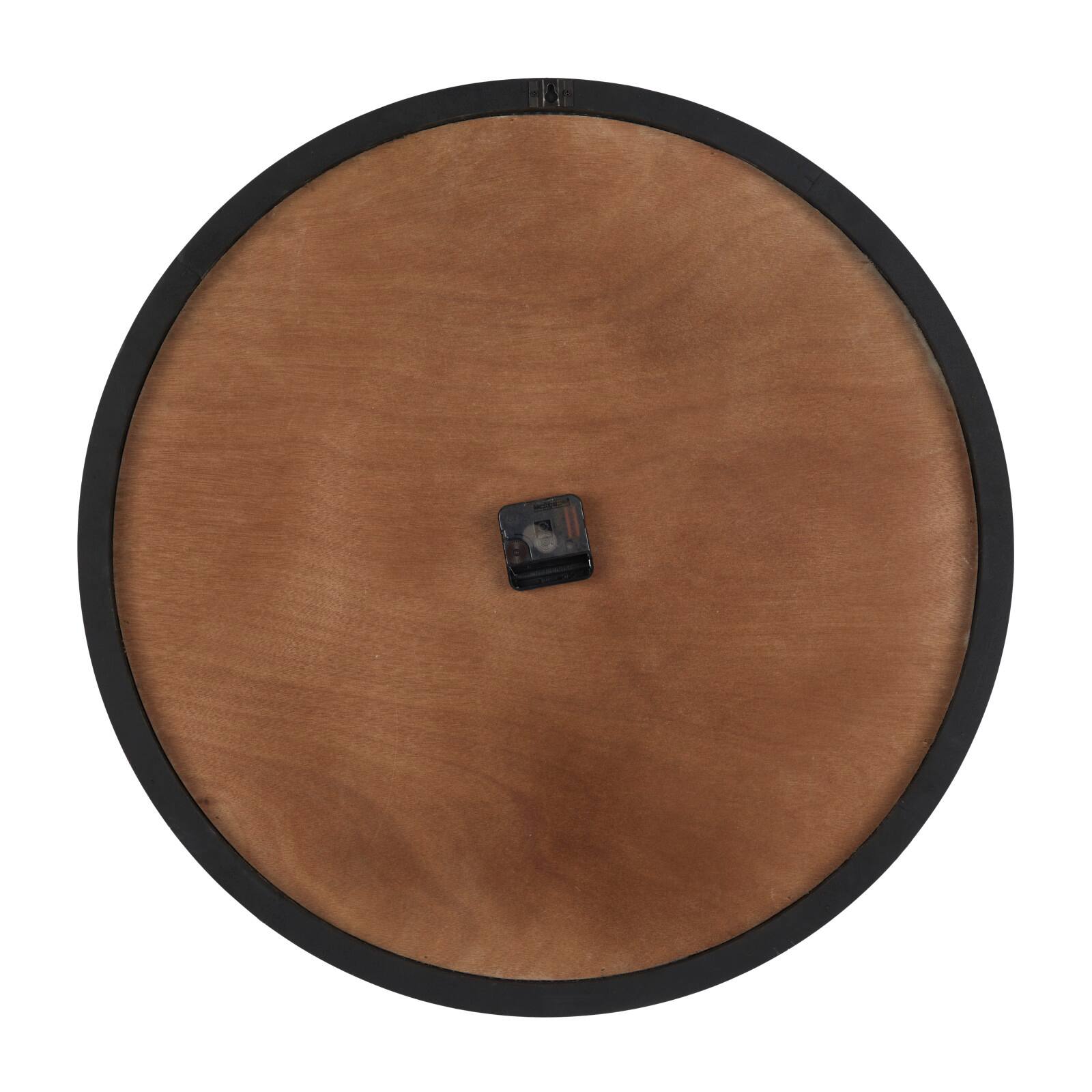 24" The Novogratz White Wood Art Deco Line Art Wall Clock