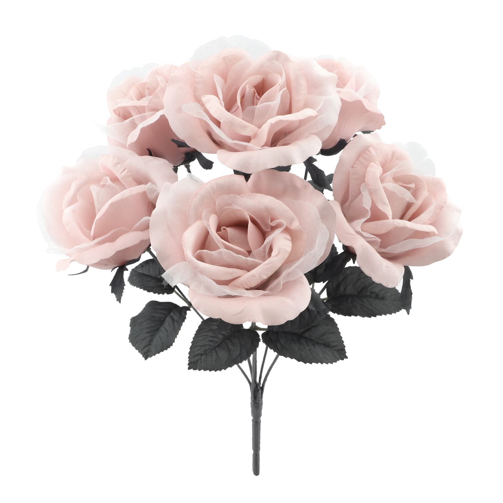 17.5&#x22; Sheer Pink Velvet Rose Bush by Ashland&#xAE;