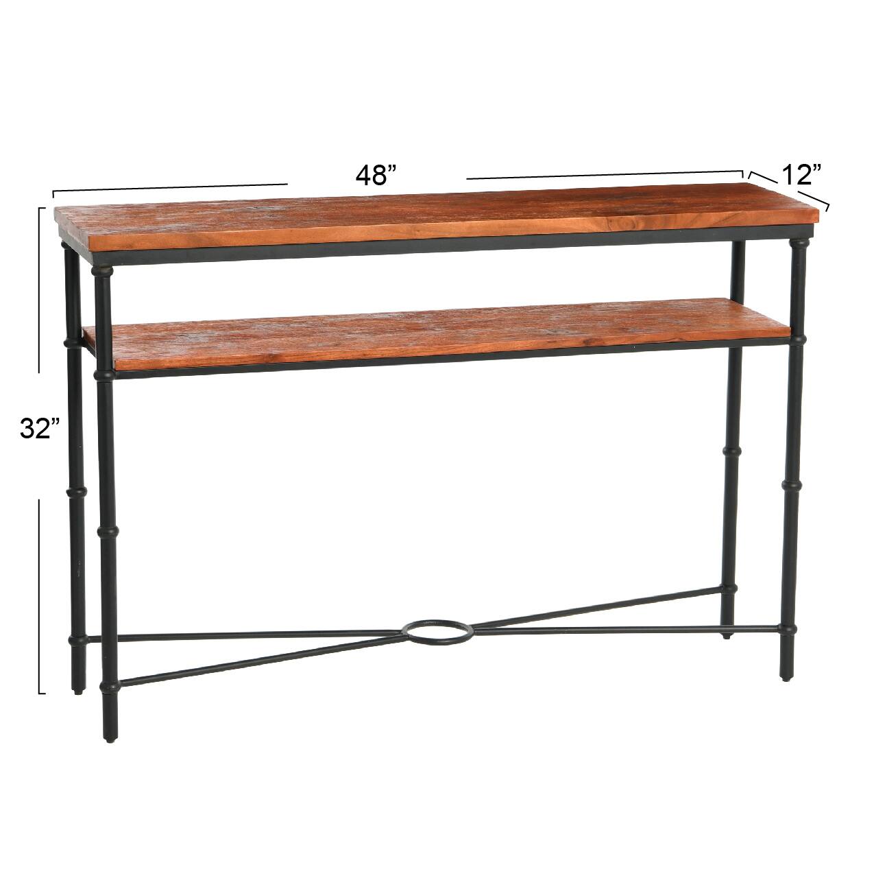 Hello Honey® 48" Saratoga Rustic Wood & Metal Console Table