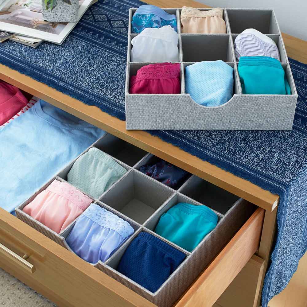 Household Essentials Gray Drawer Organizer Trays, 2ct.
