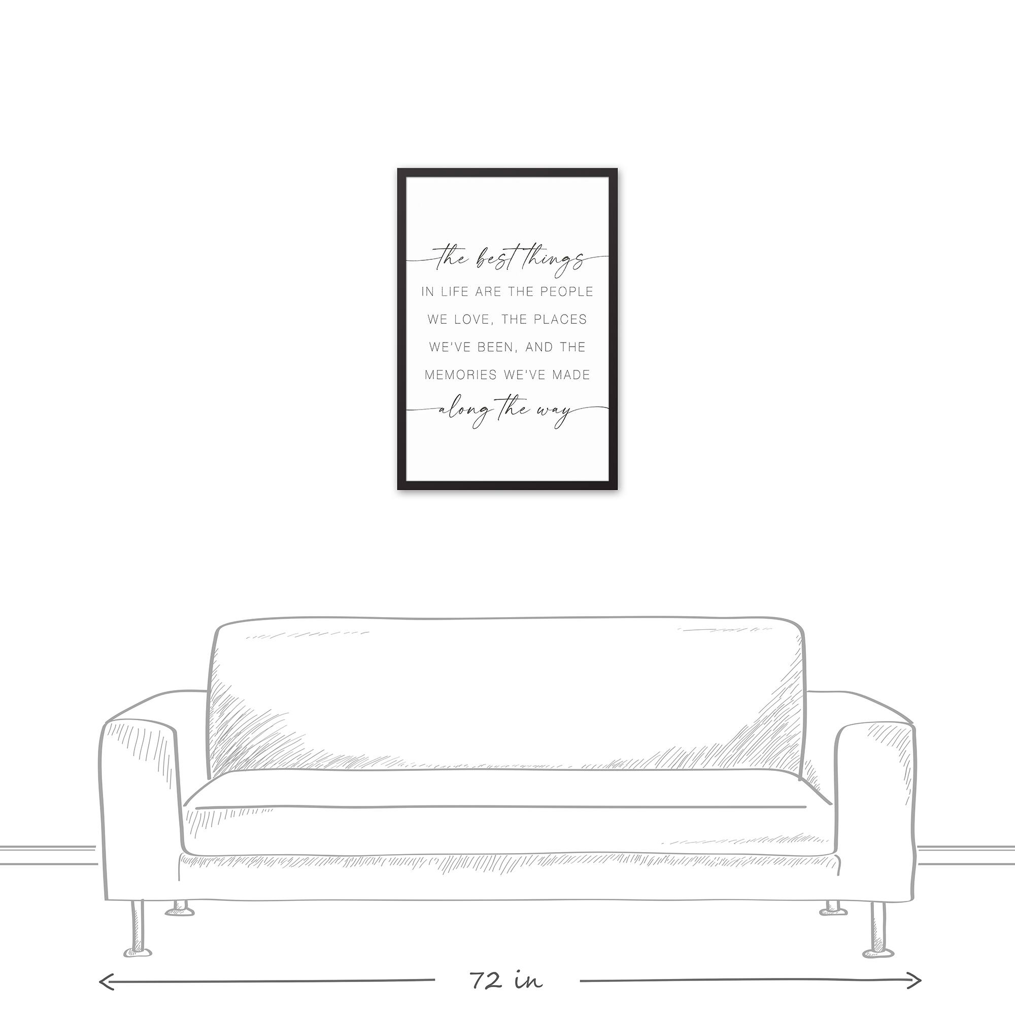 The Best Things in Life 20" x 30" Black Framed Canvas