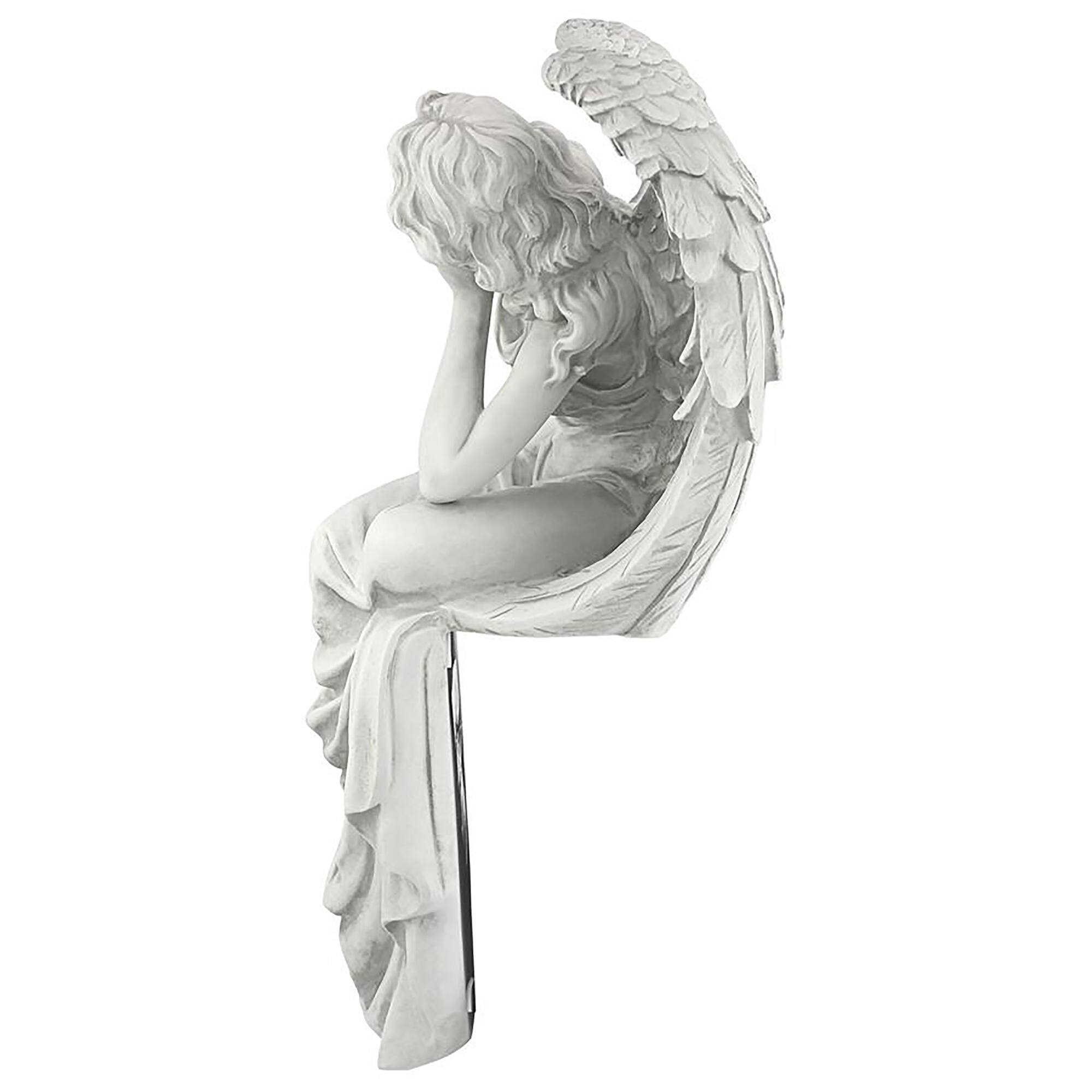 Design Toscano 18.5&#x22; Resting Grace Sitting Angel Sculpture