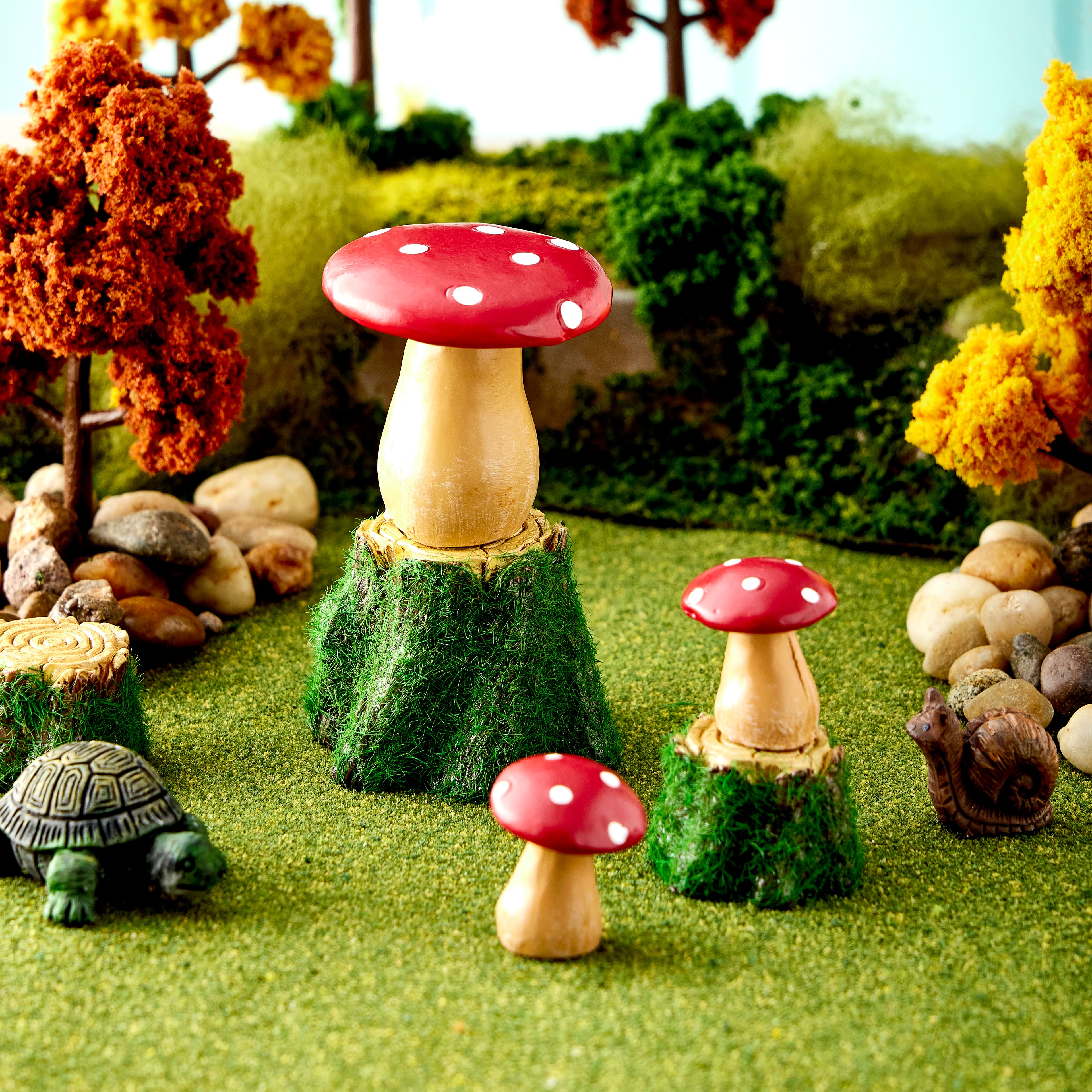 12 Pack: Mini Mushroom Table &#x26; Stools by Make Market&#xAE;