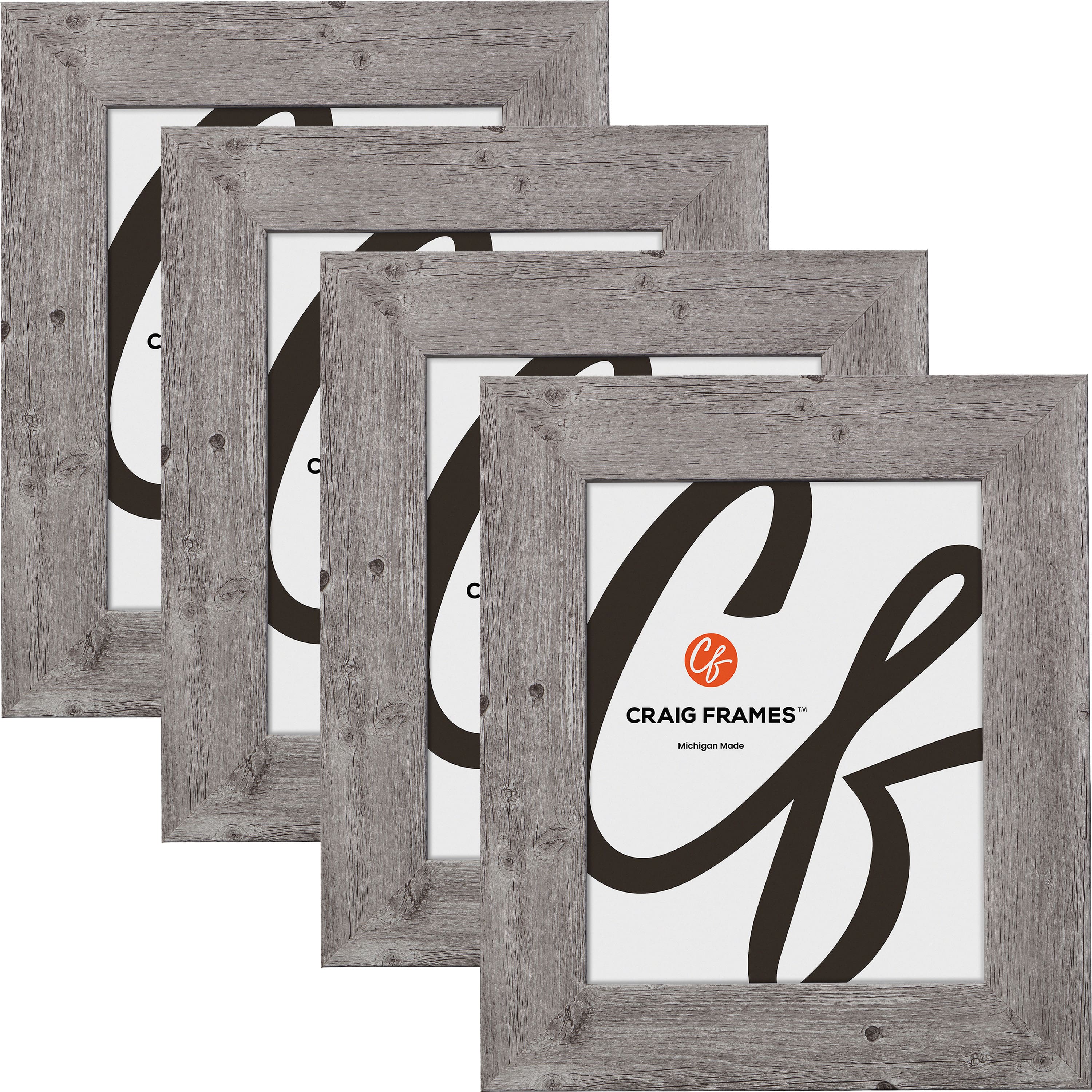 4 Pack Craig Frames American Barn Light Gray Picture Frame