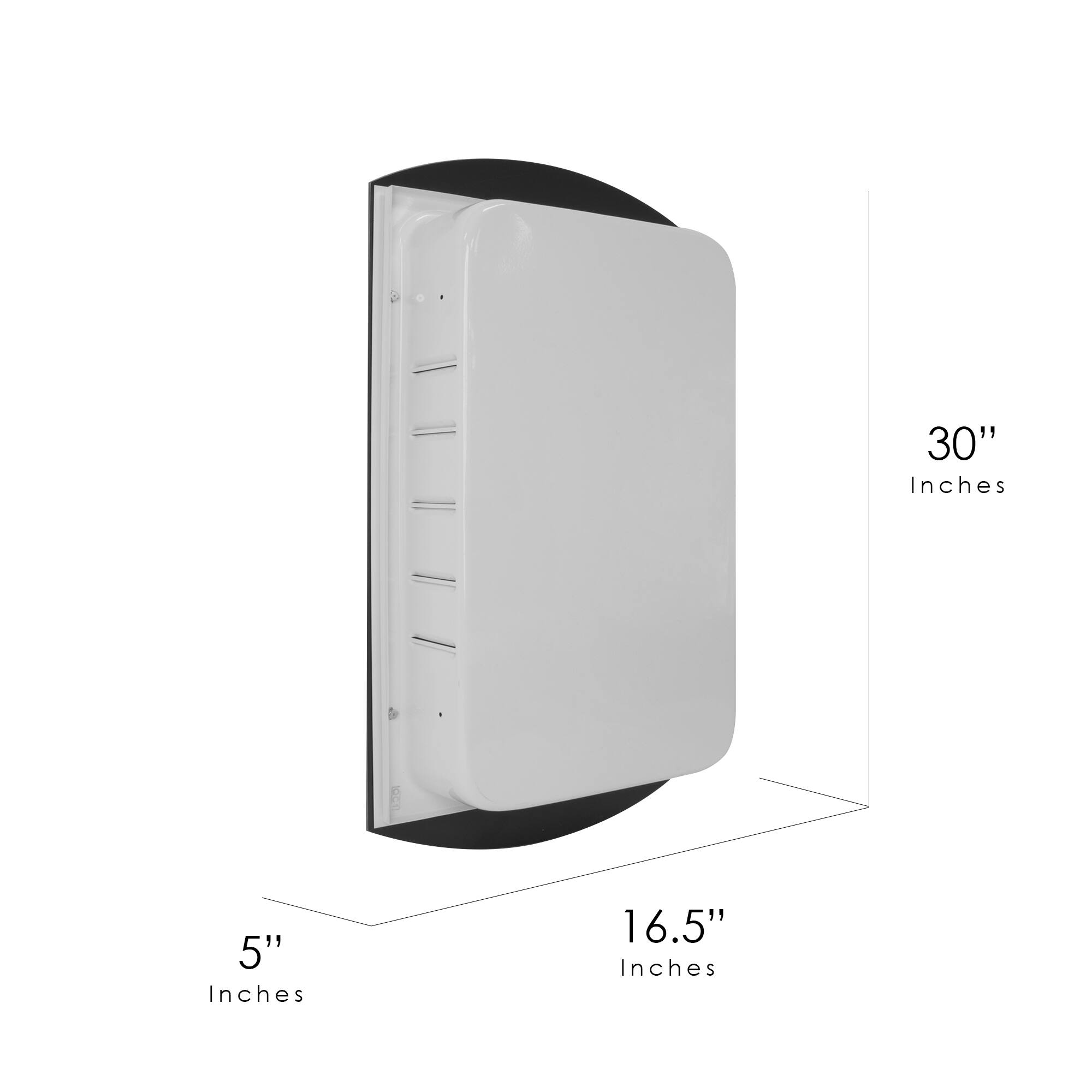 Head West Beveled Arched 16" x 30" Recessed Medicine Cabinet Accent Vanity Mirror