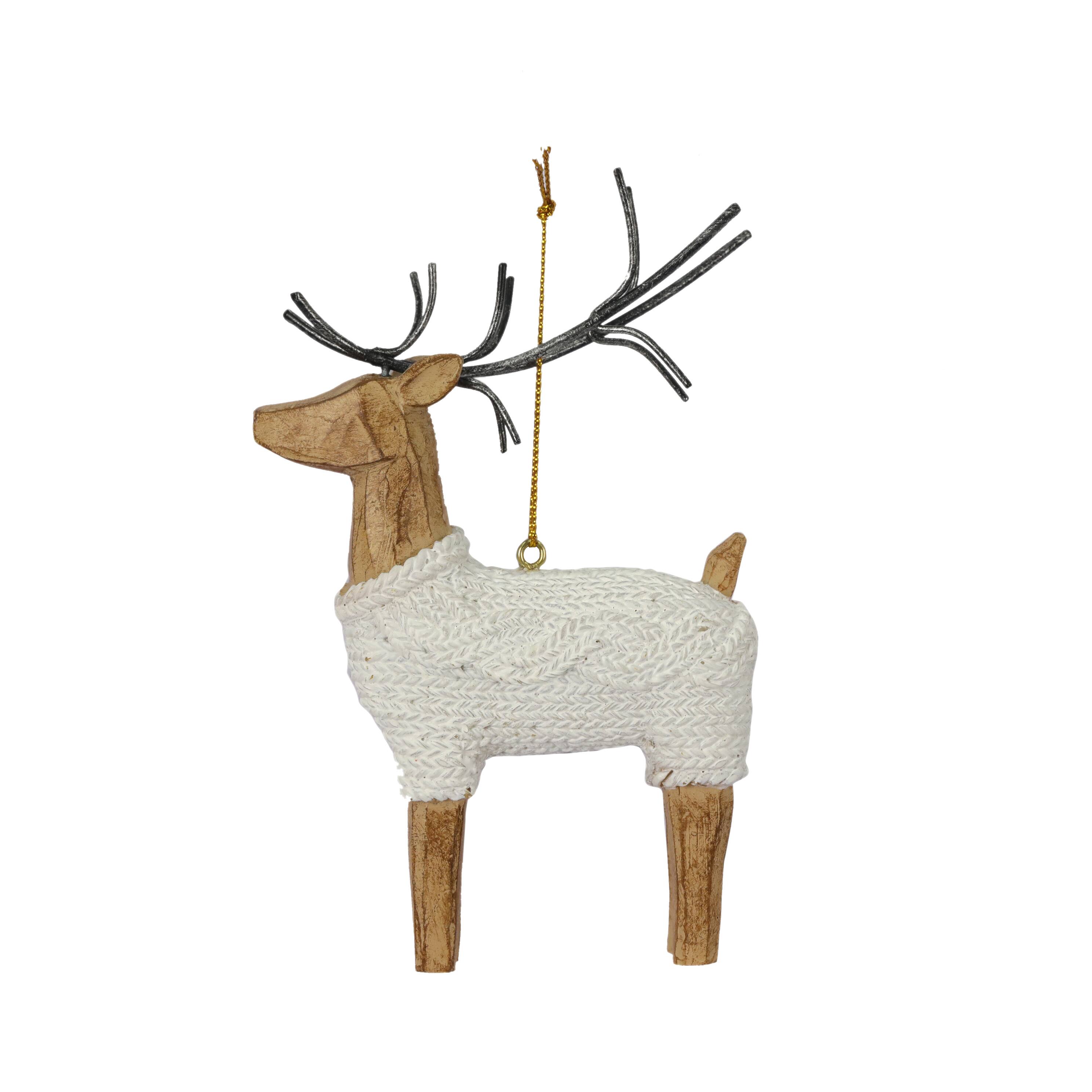 Chandail de No&#xEB;l de caribou tricot&#xE9; ornemental assorti d&#x27;Ashland, 1&#xA0;unit&#xE9;