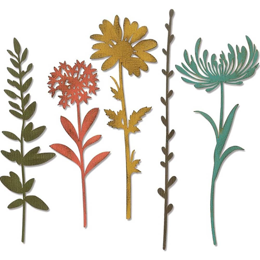 Sizzix&#xAE; Thinlits&#x2122; Wildflower Stems No.1 Die Set by Tim Holtz&#xAE;