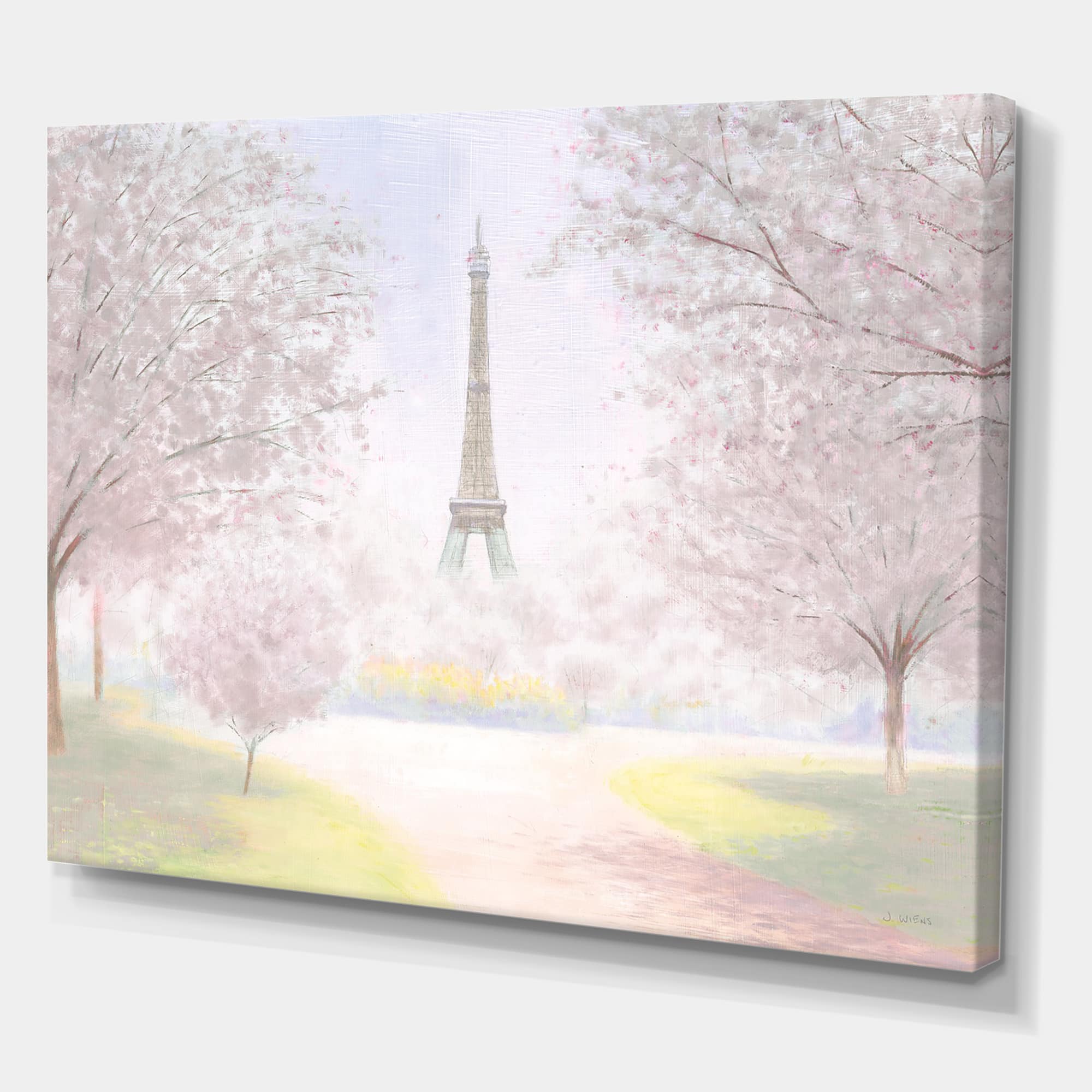 Designart - Pretty Paris - Landscape Canvas Art