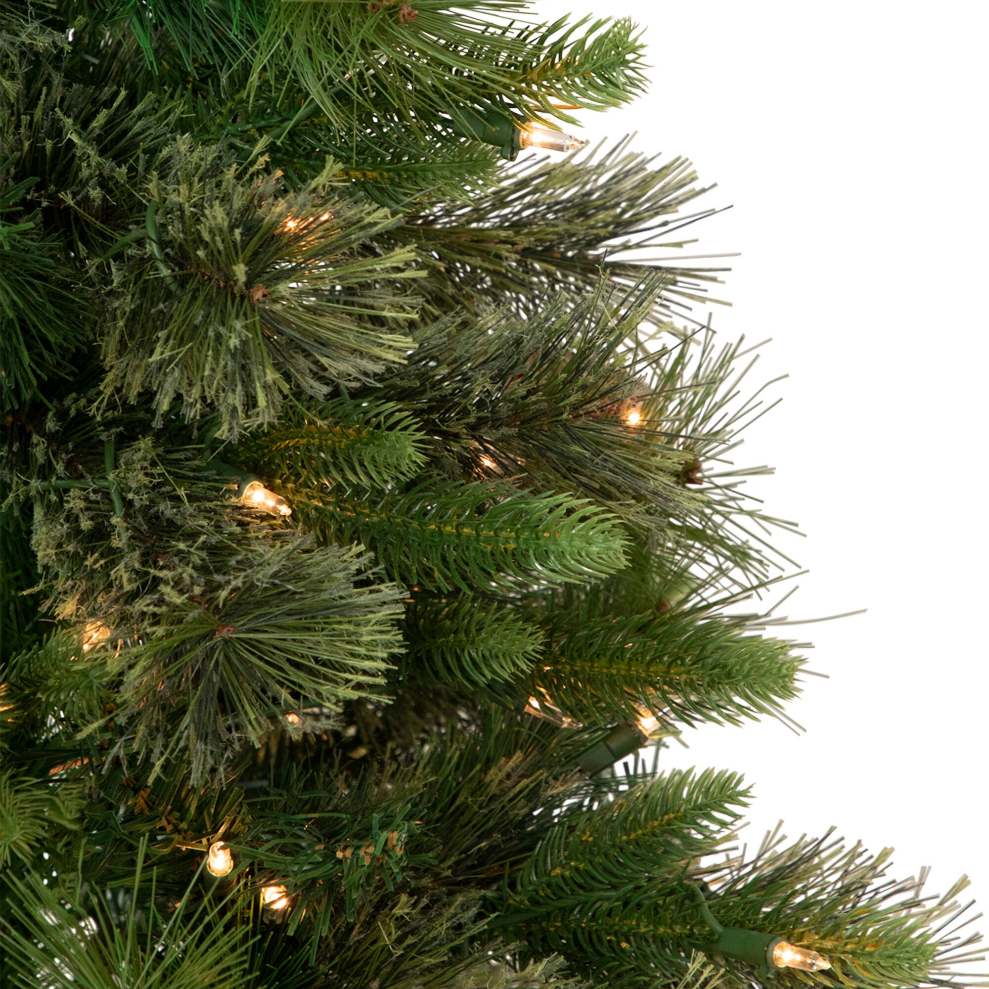 3ft. Pre-Lit Kingston Cashmere Pine Full Artificial Christmas Tree, Clear Lights