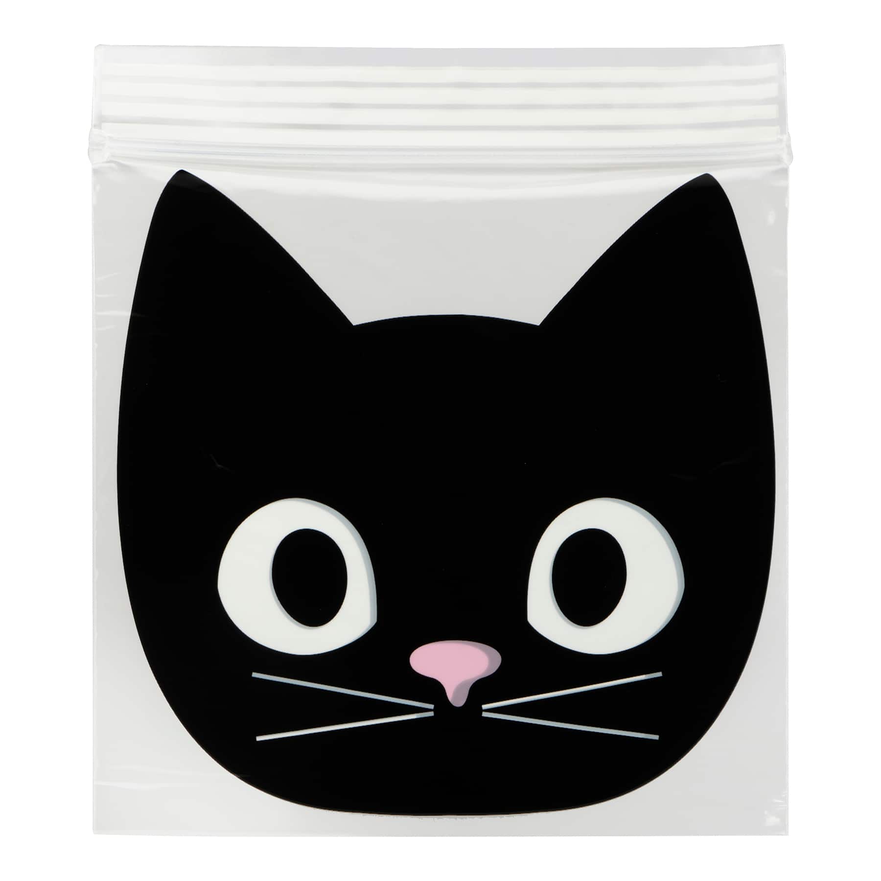 Black Cat Zip Treat Bags, 24ct. by Makery&#x2122;
