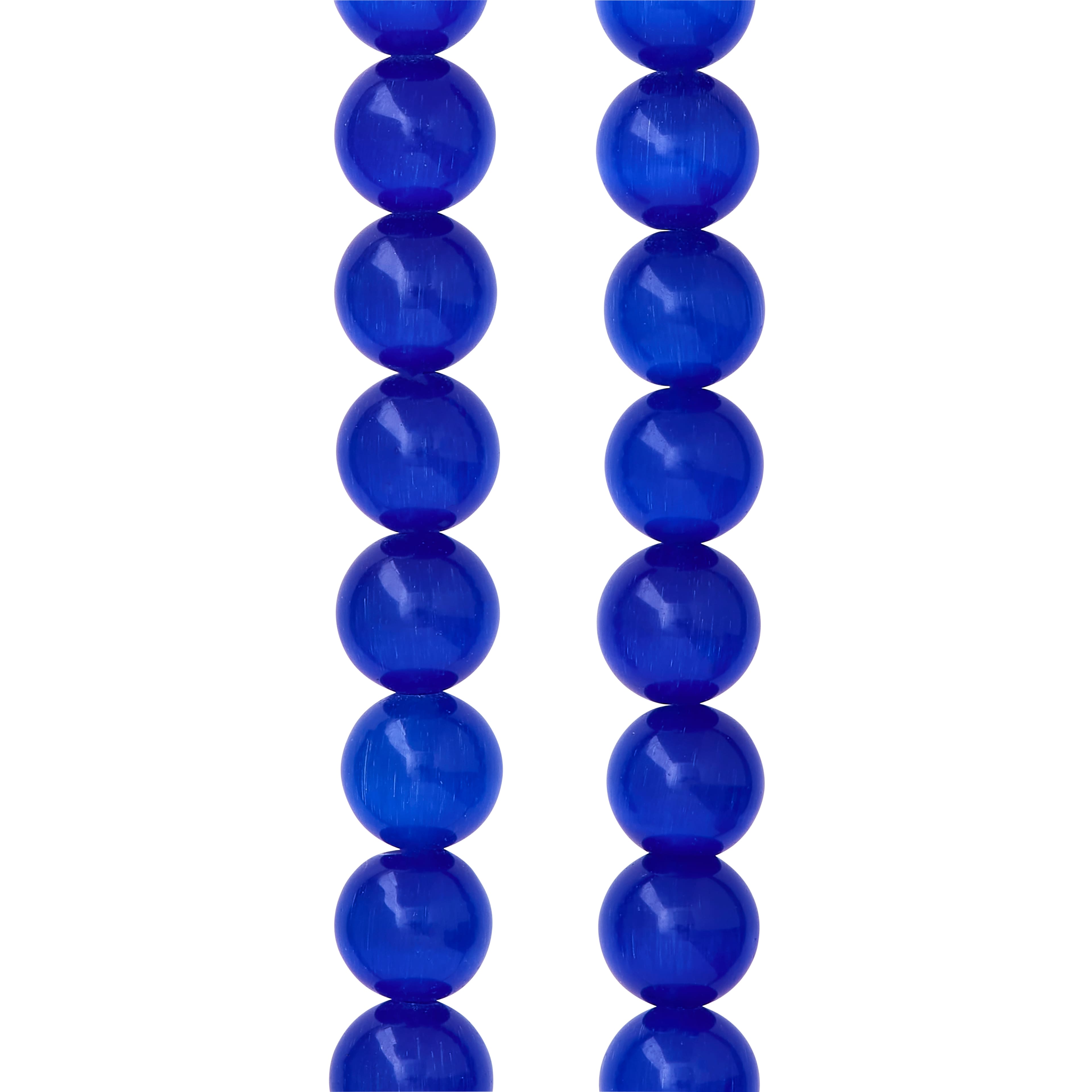 Dark Blue Cat Eye Round Beads, 10mm by Bead Landing&#x2122;