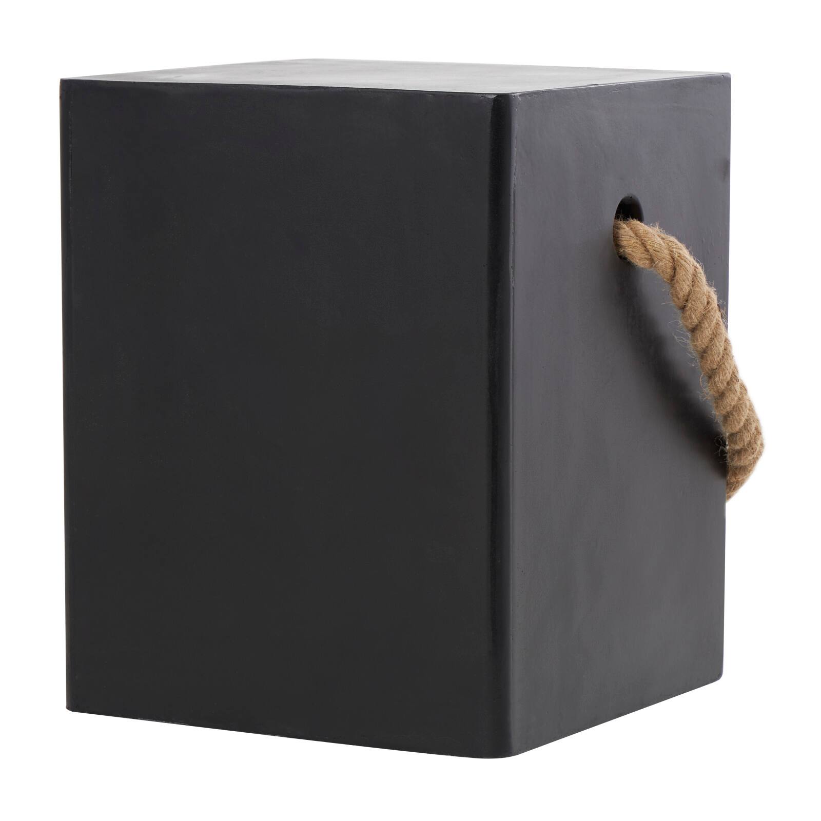 Grey Contemporary Outdoor Accent Table, 15" x 15" x 18"