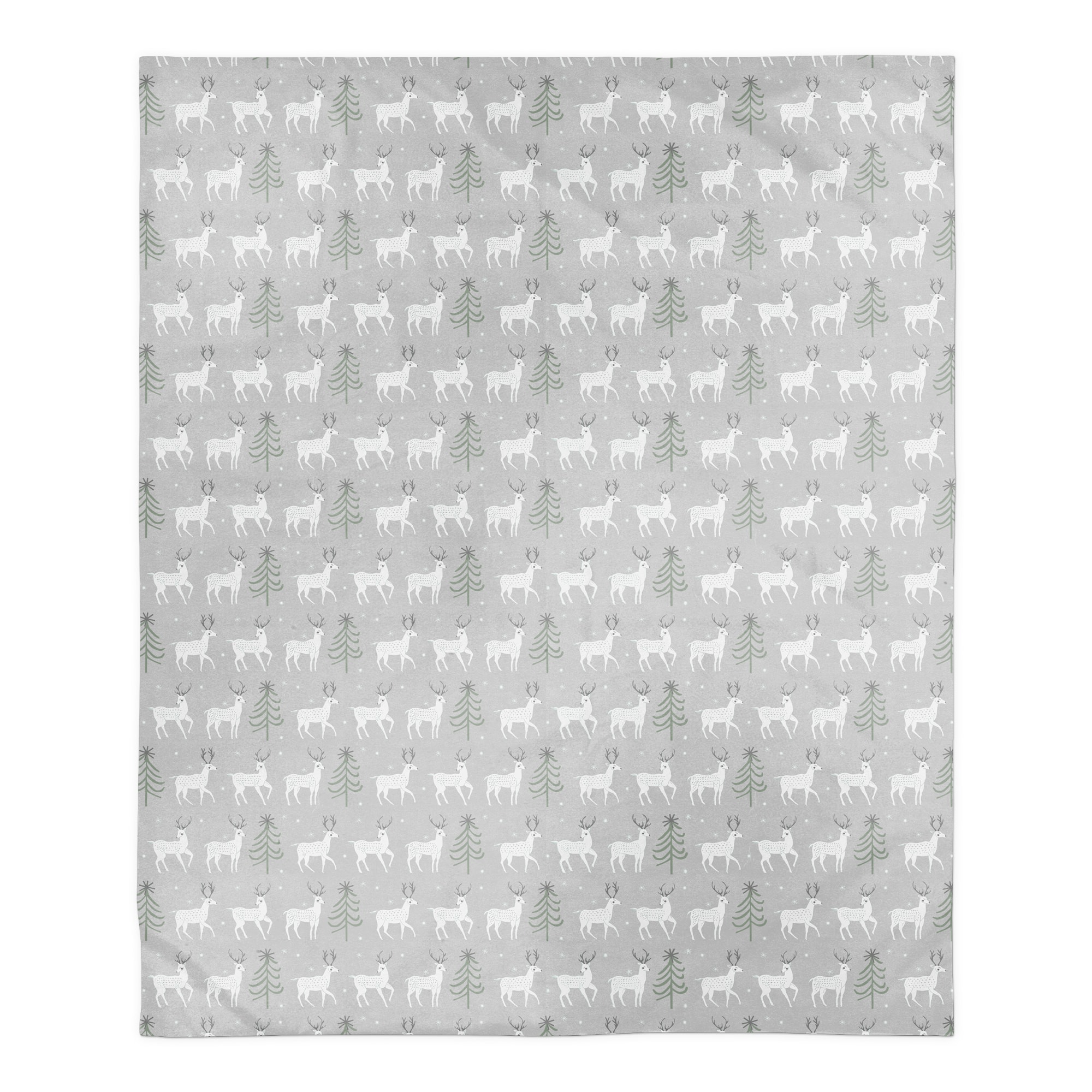 Deer and Tree Pattern 50x60 Sherpa Fleece Blanket