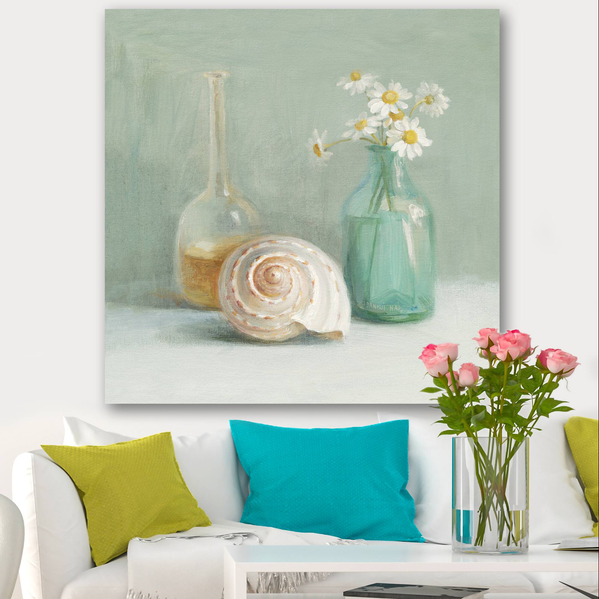 Designart - Pastel Bath III - Nautical & Beach Canvas Art