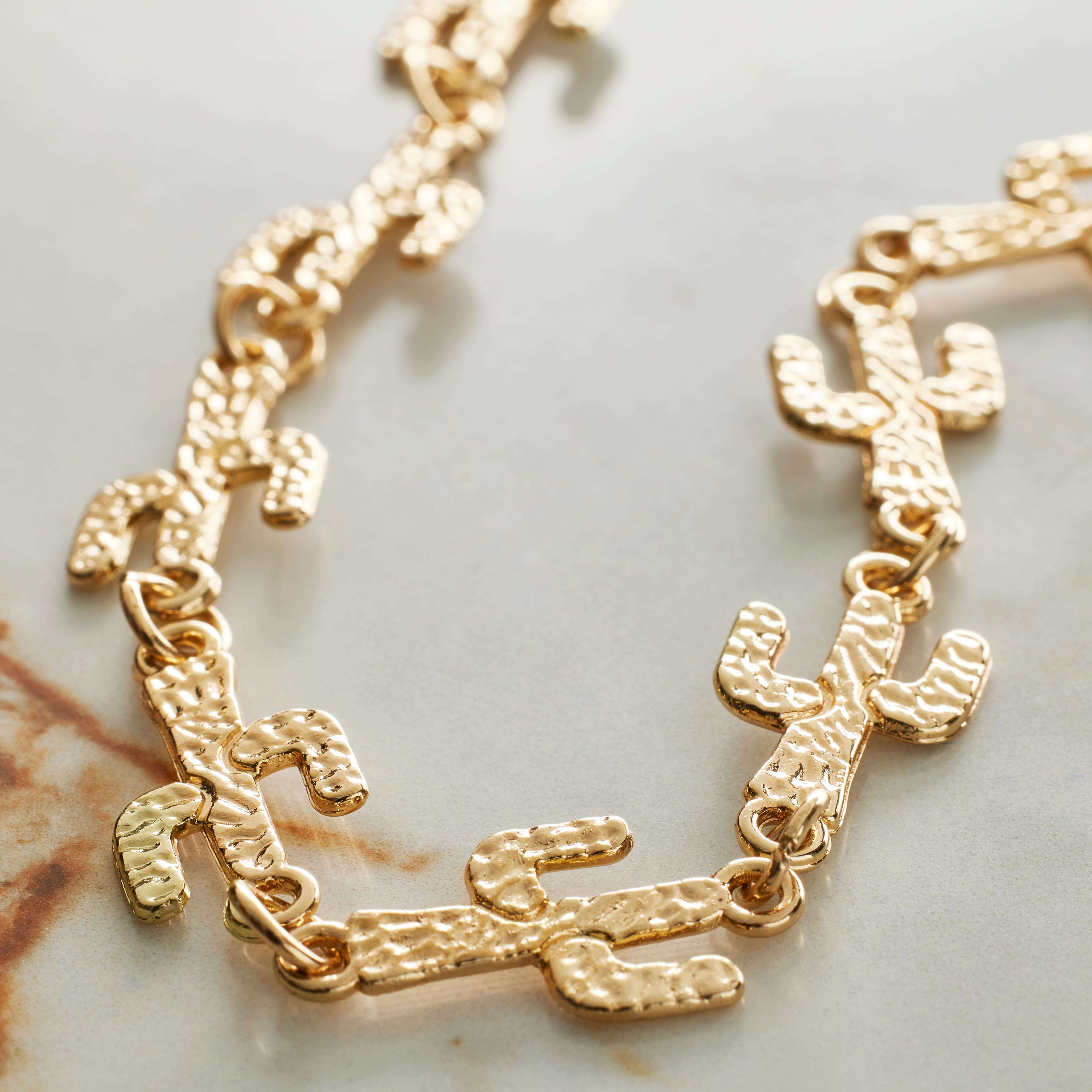 Gold Cactus Metal Beads by Bead Landing™