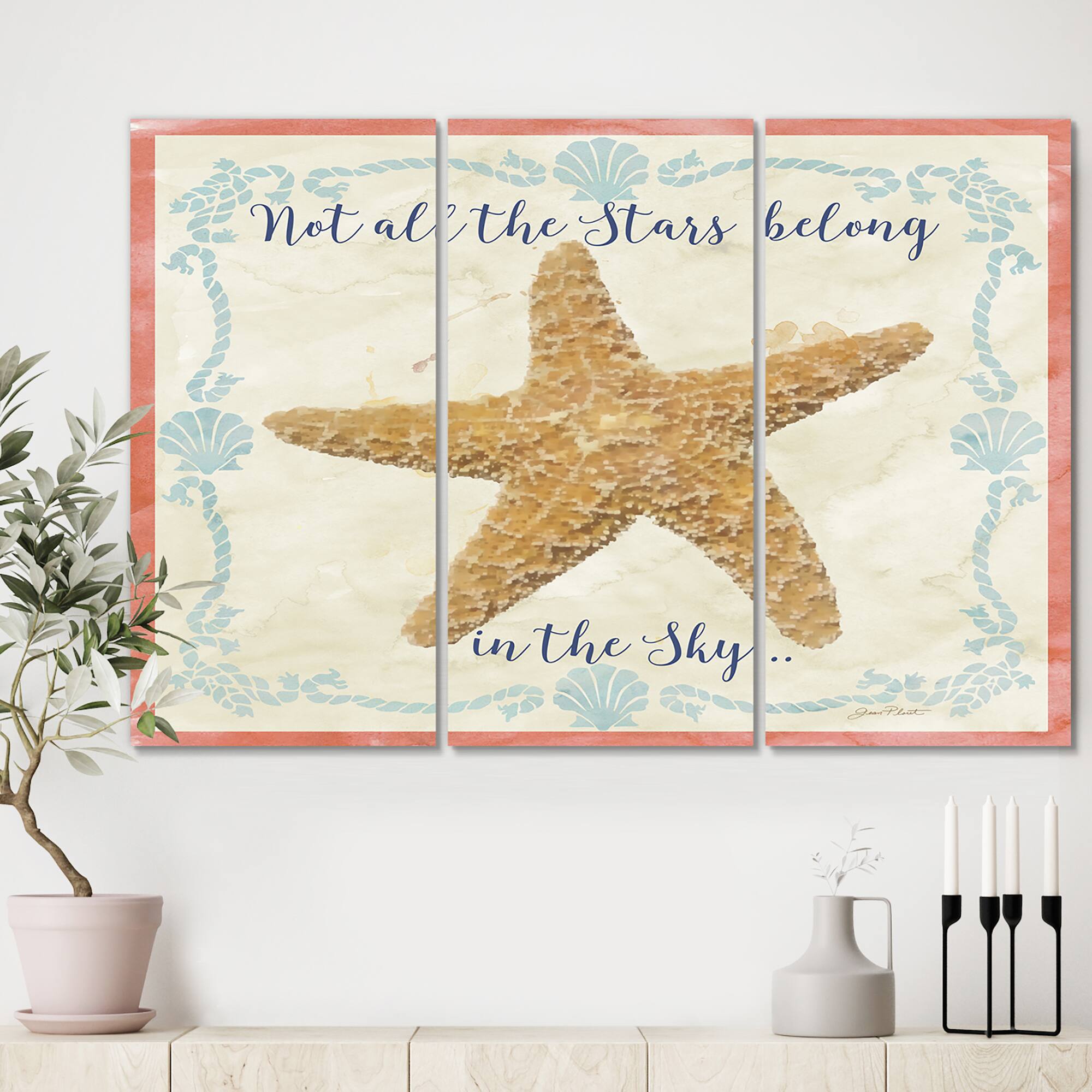 Designart - Sea Shells-C - Nautical &#x26; Coastal Canvas Artwork