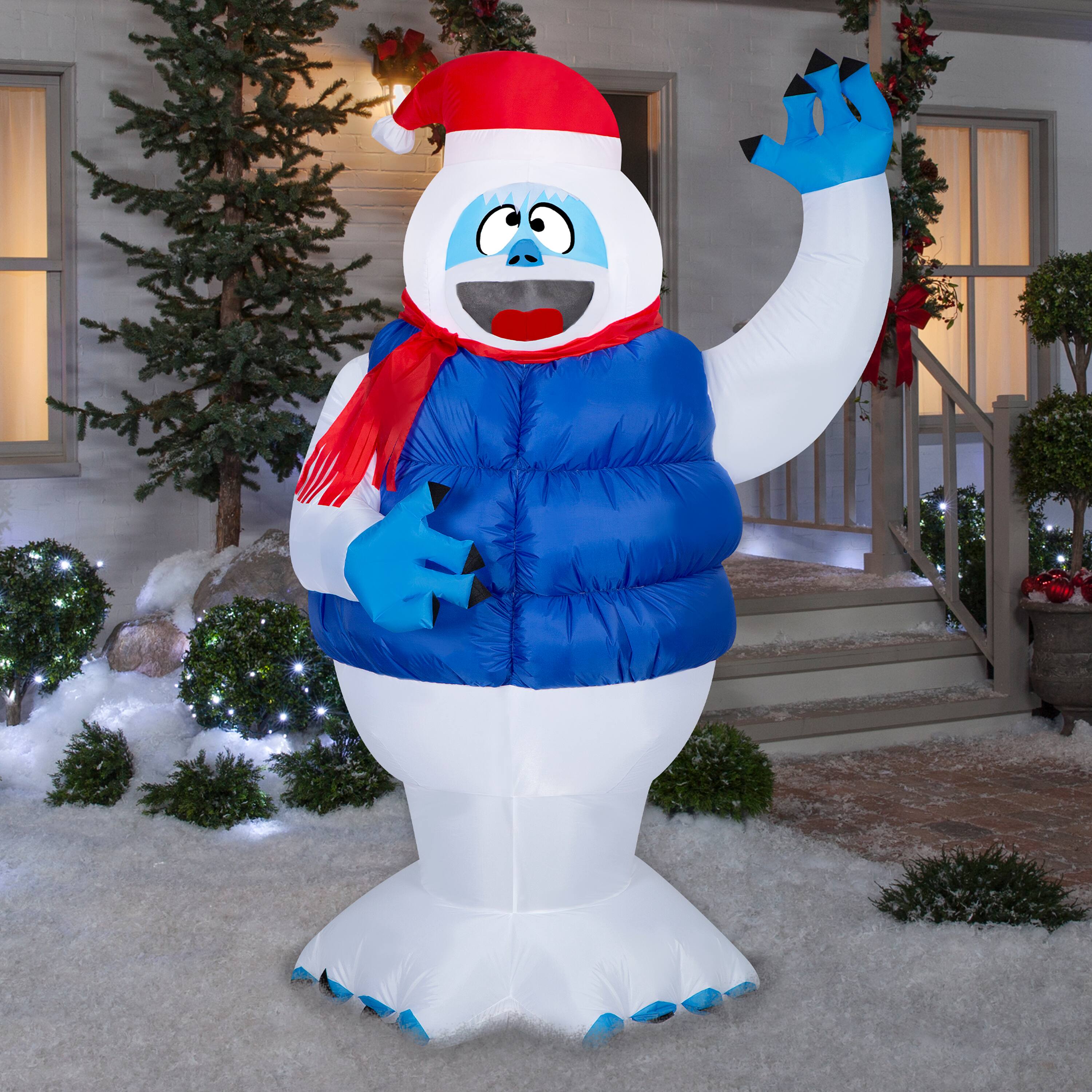 6.5ft. Airblown&#xAE; Inflatable Christmas Bumble in Blue Puffer Vest