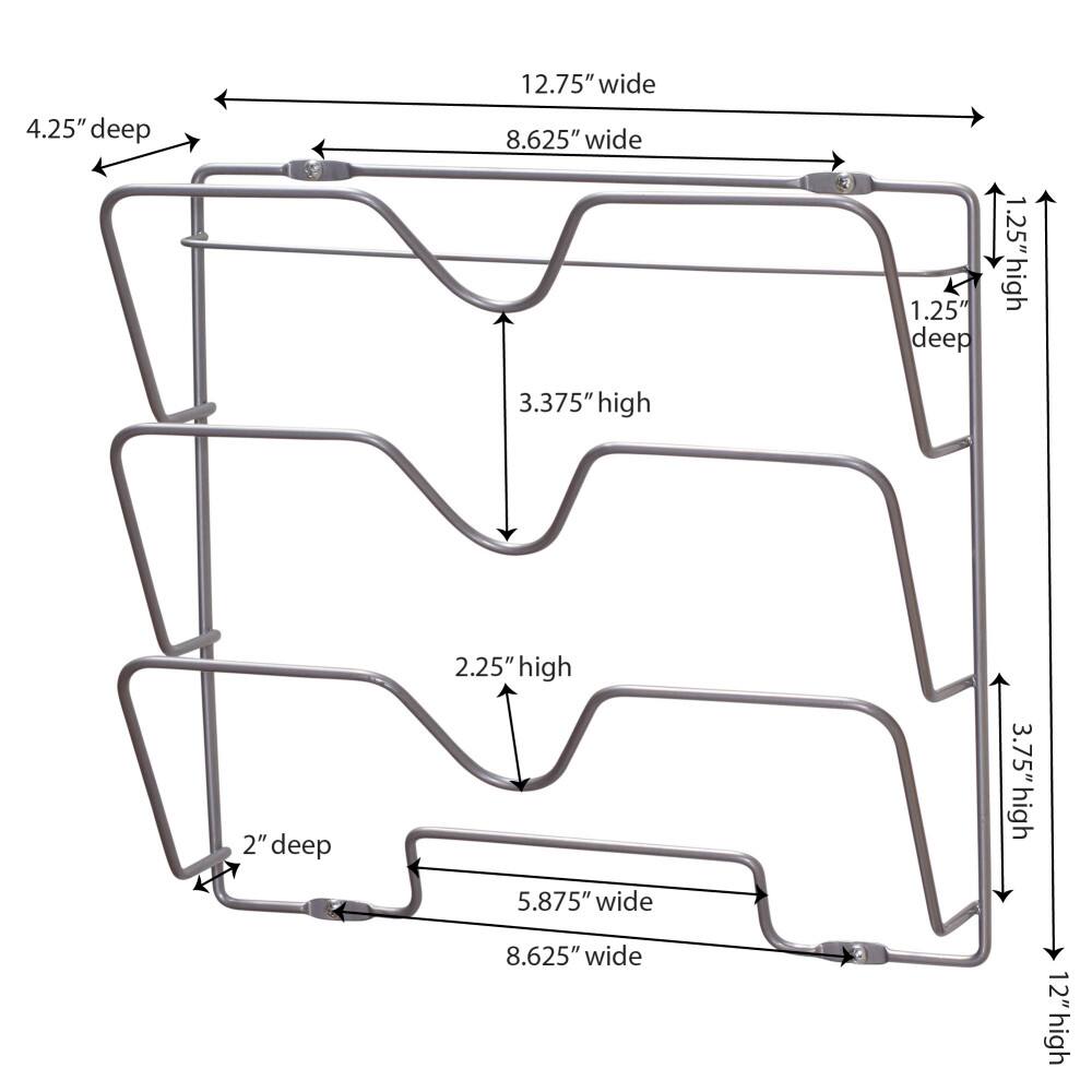 Household Essentials 12.8" Oversized Cabinet Door Lid Holder