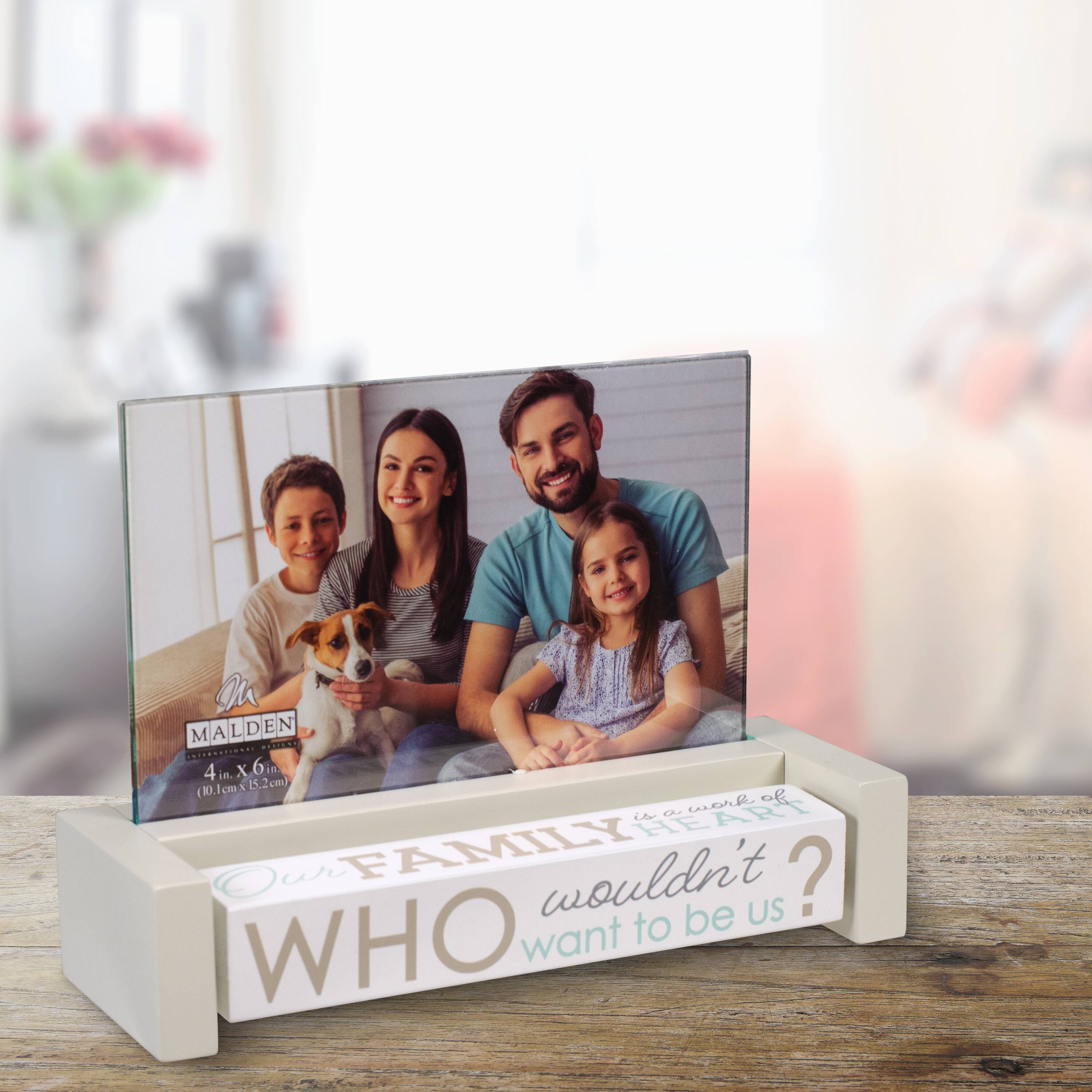 Malden International Designs Family 4&#x22; x 6&#x22; Spin Quote Frame