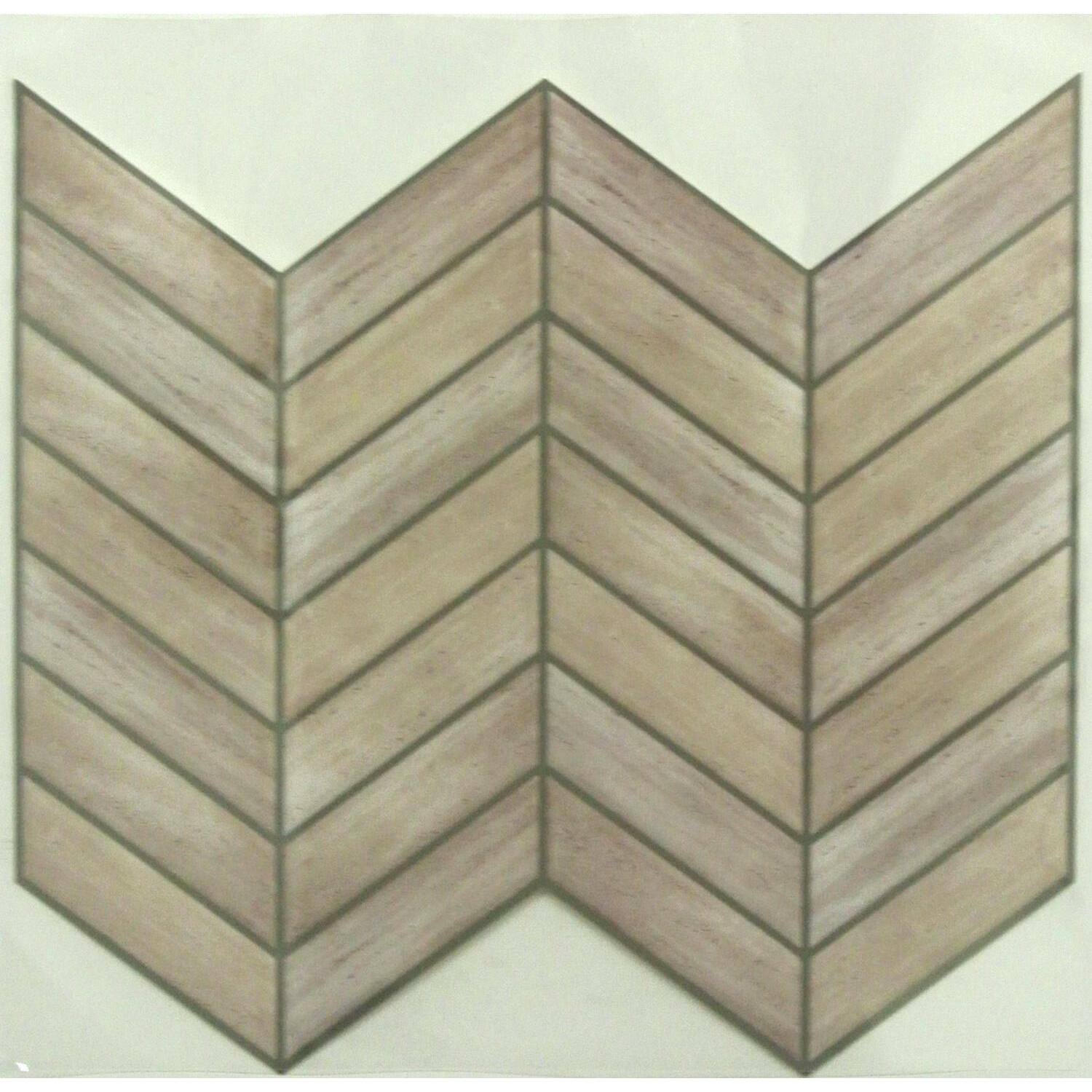 RoomMates Chevron Distressed Wood Backsplash StickTiles®