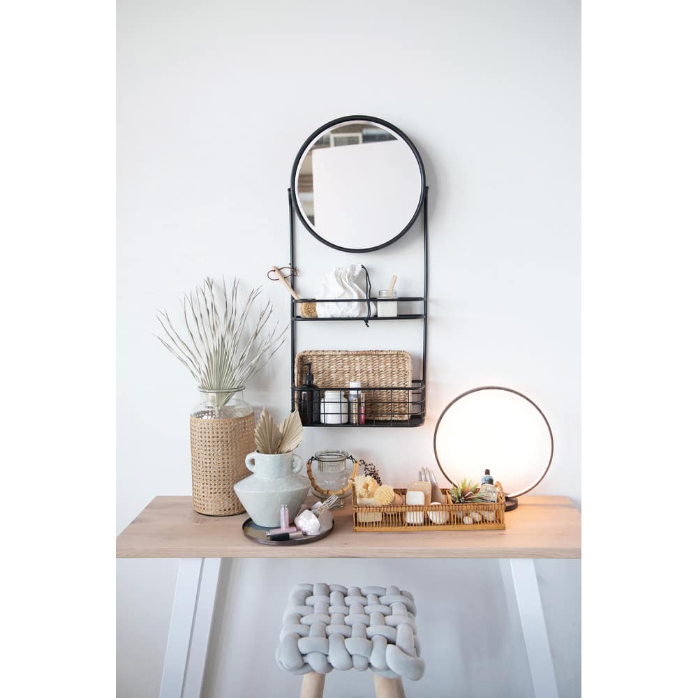 Hello Honey® 8.25" Stoneware Vase With Reactive Glaze Finish & Vertical Handles