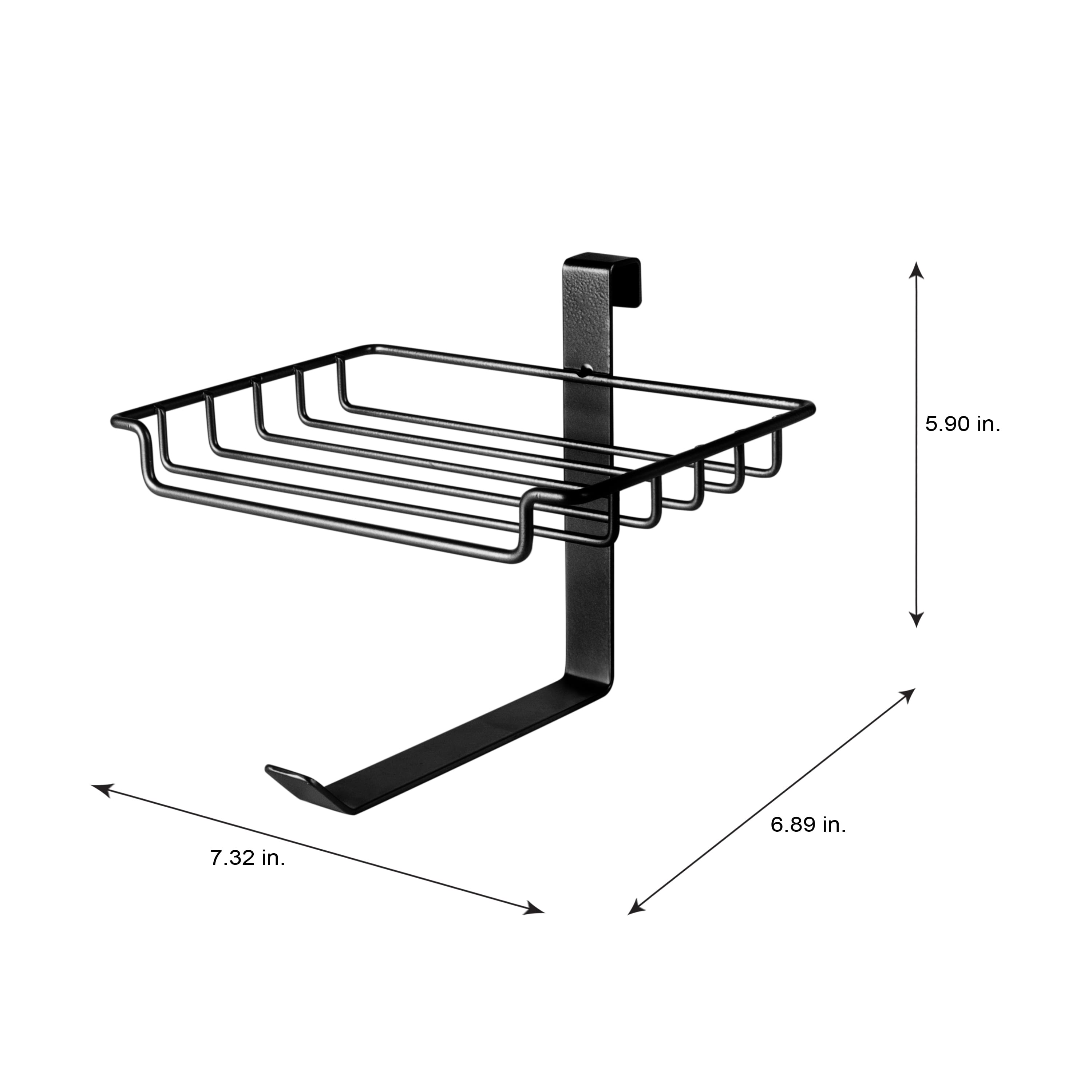 Bath Bliss Black Over the Tank Tissue Dispenser & Wipe Holder