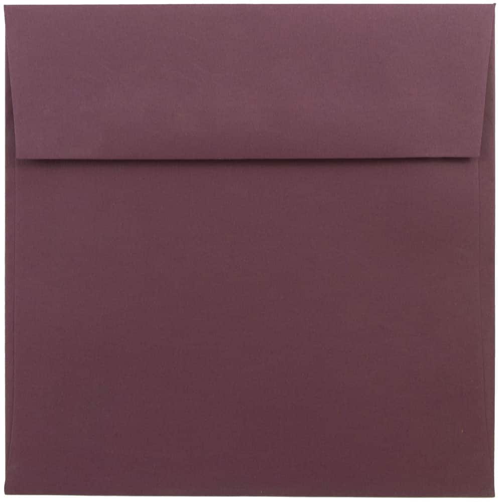 JAM PAPER 6 x 6 Premium Square Invitation Envelopes, Burgundy, 25/Pack
