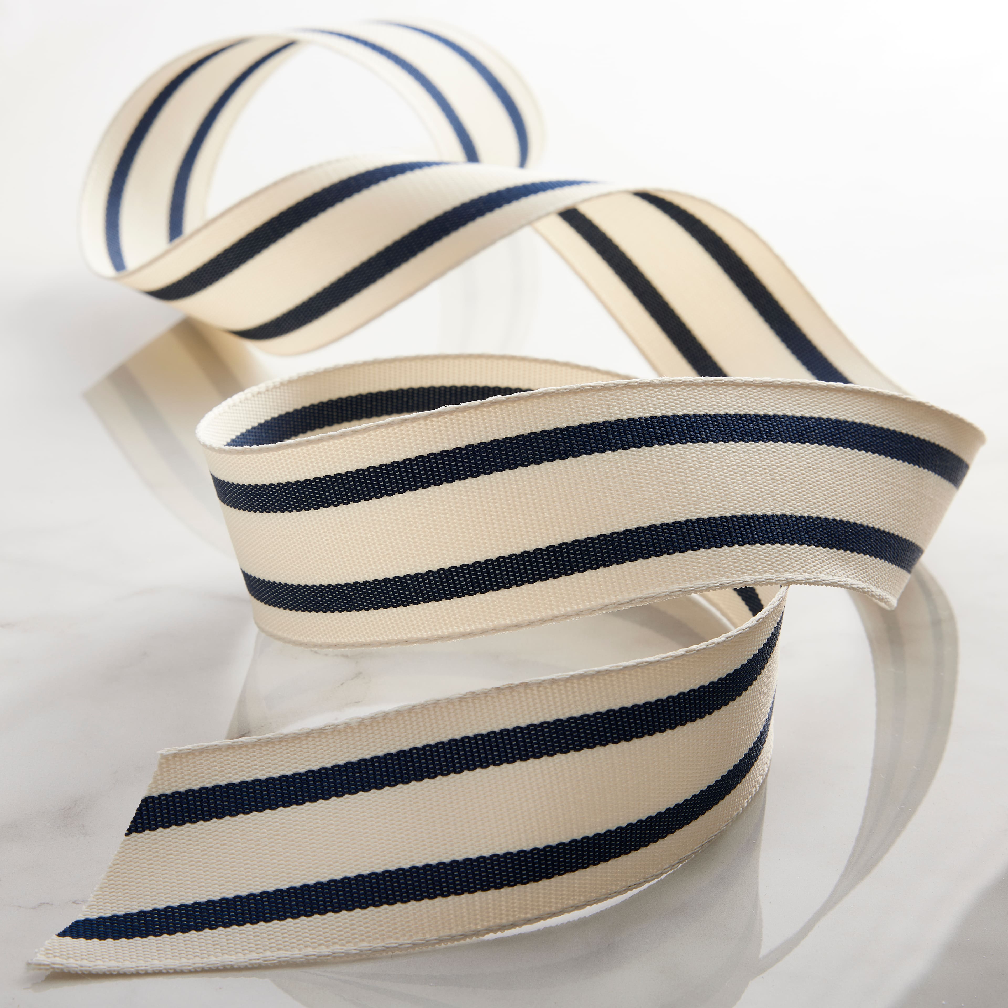 1.5&#x22; x 3yd. Wired Ticking Stripe Ribbon by Celebrate It&#x2122;