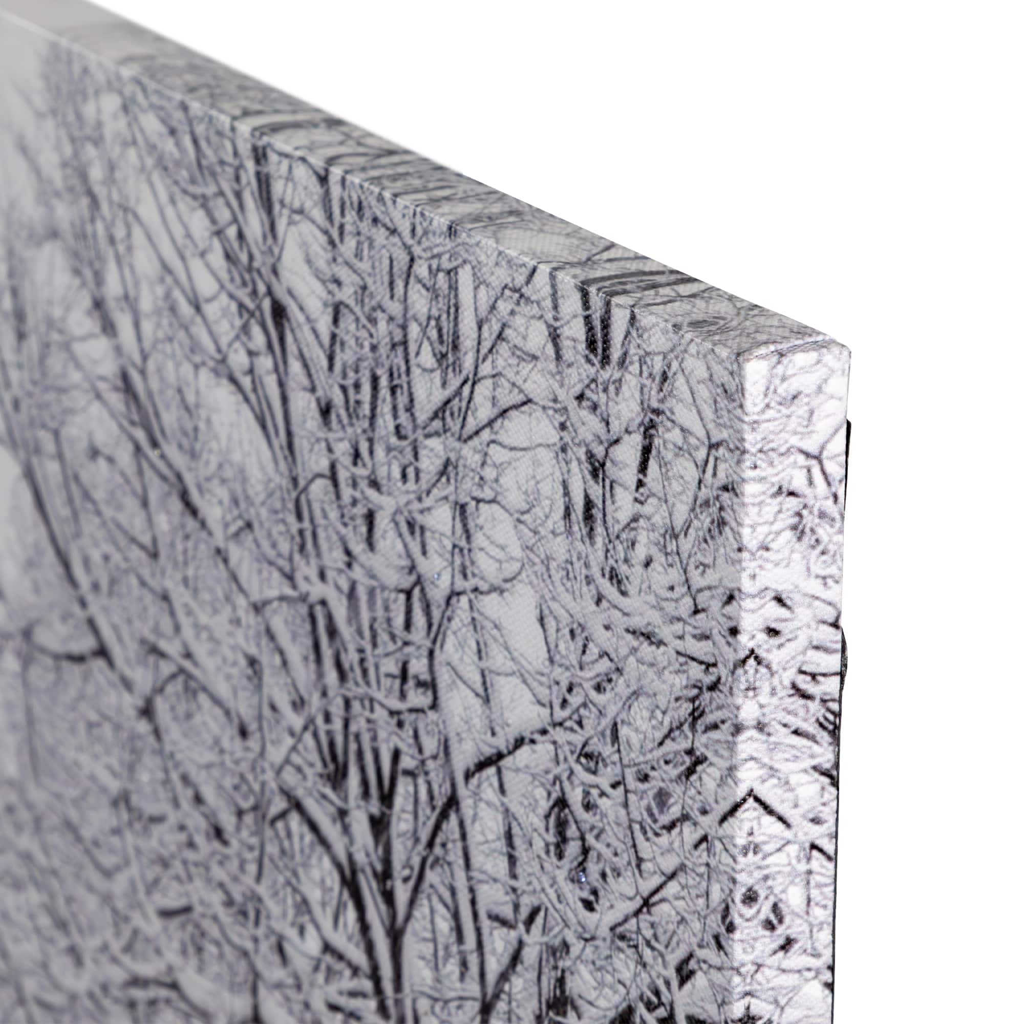 Fiber Optic Lighted Snowfall Winter Lane Christmas Canvas Wall Art