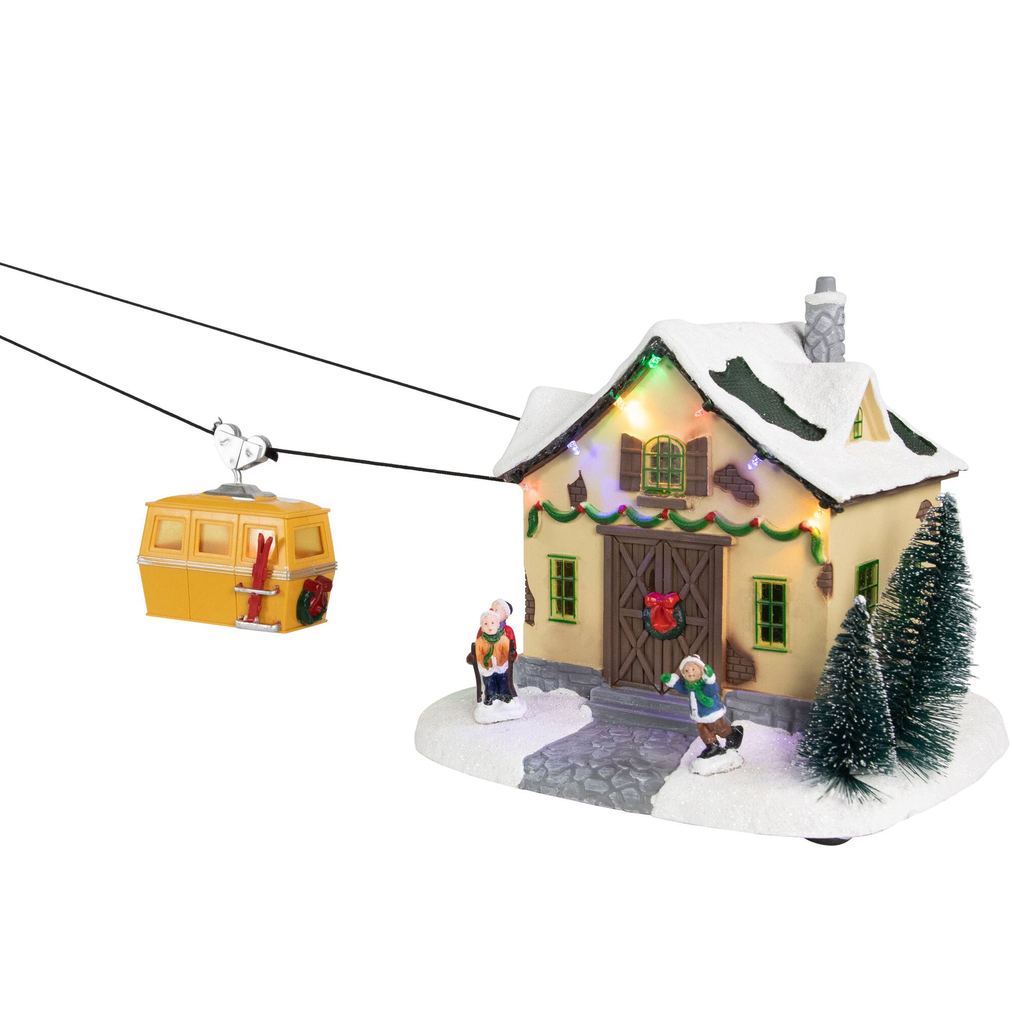 Christmas Village LED Lighted Animated &#x26; Musical Trolley Car Ride