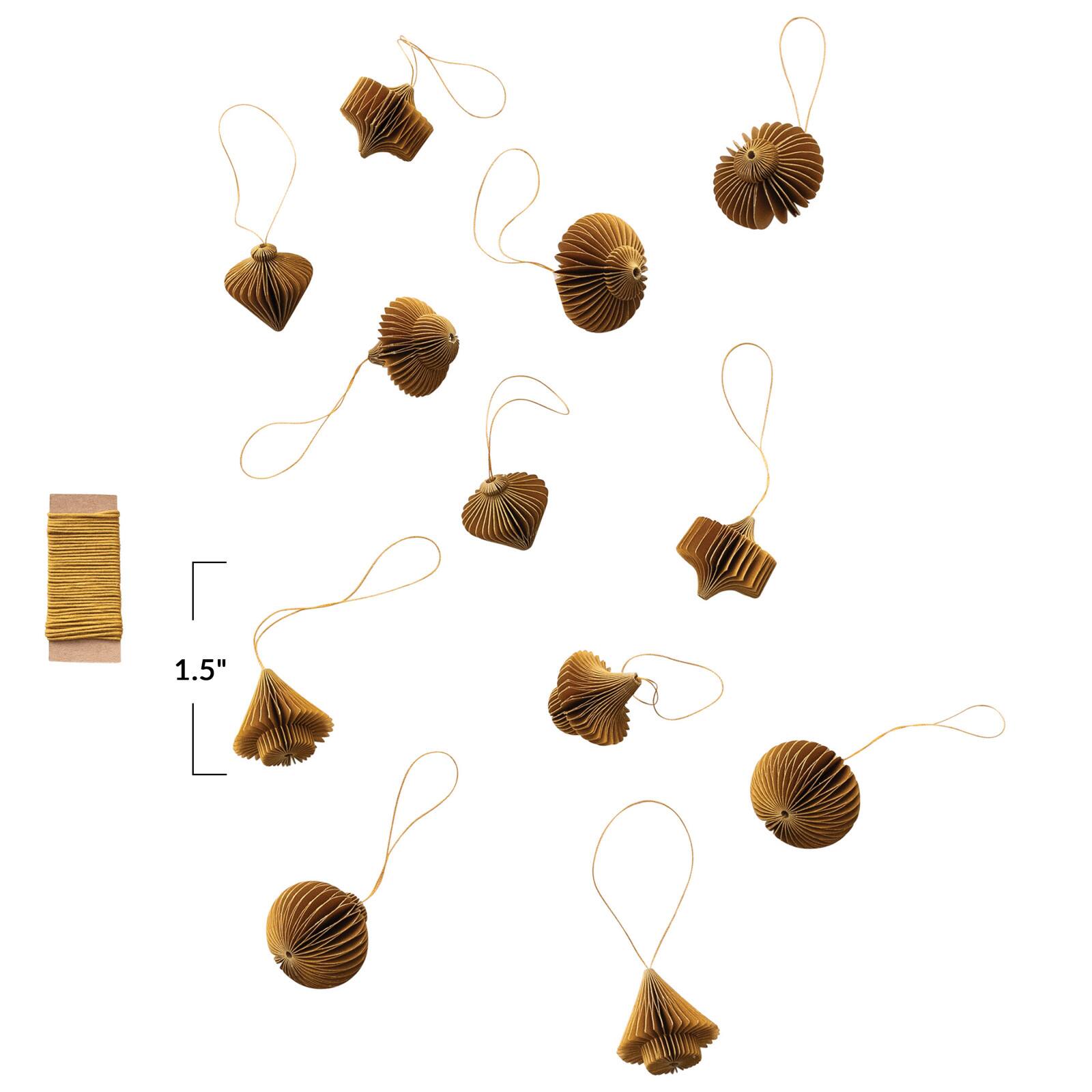 Hello Honey® Paper Honeycomb Ornaments with String DIY Garland