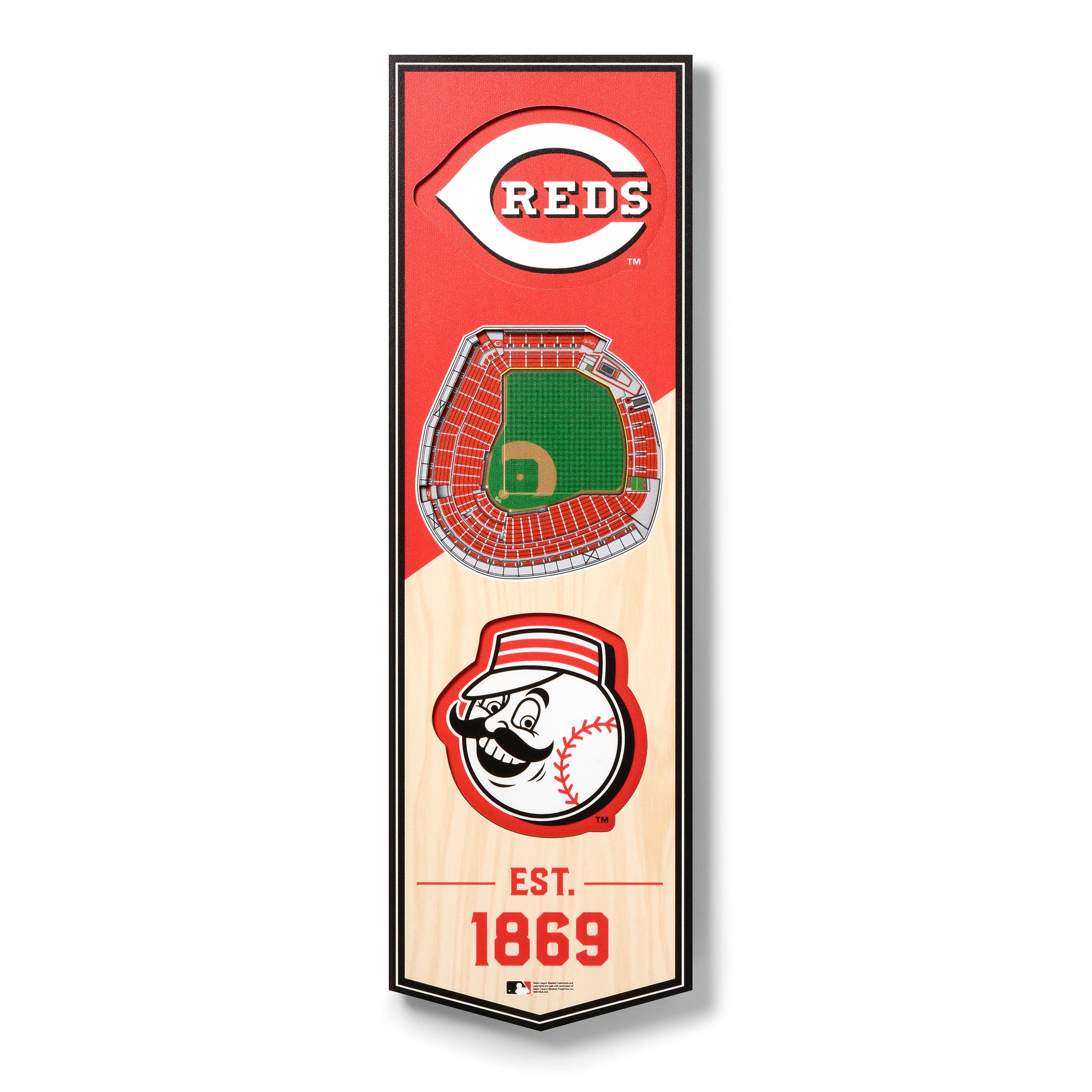 MLB 6&#x22; x 19&#x22; 3D StadiumView Banner