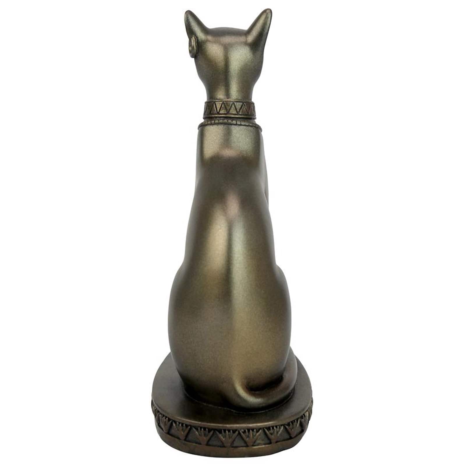 7.5&#x22; Gold Cat Goddess of Ancient Egypt Statue