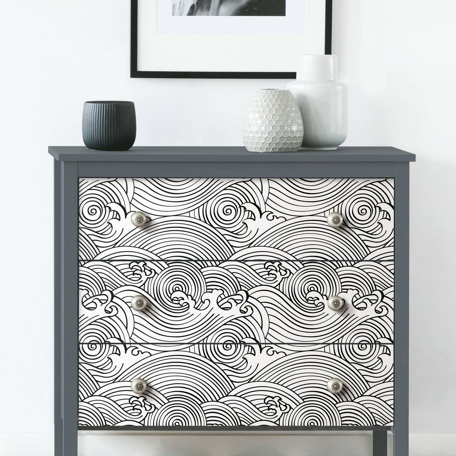 RoomMates Asian Waves Peel & Stick Wallpaper