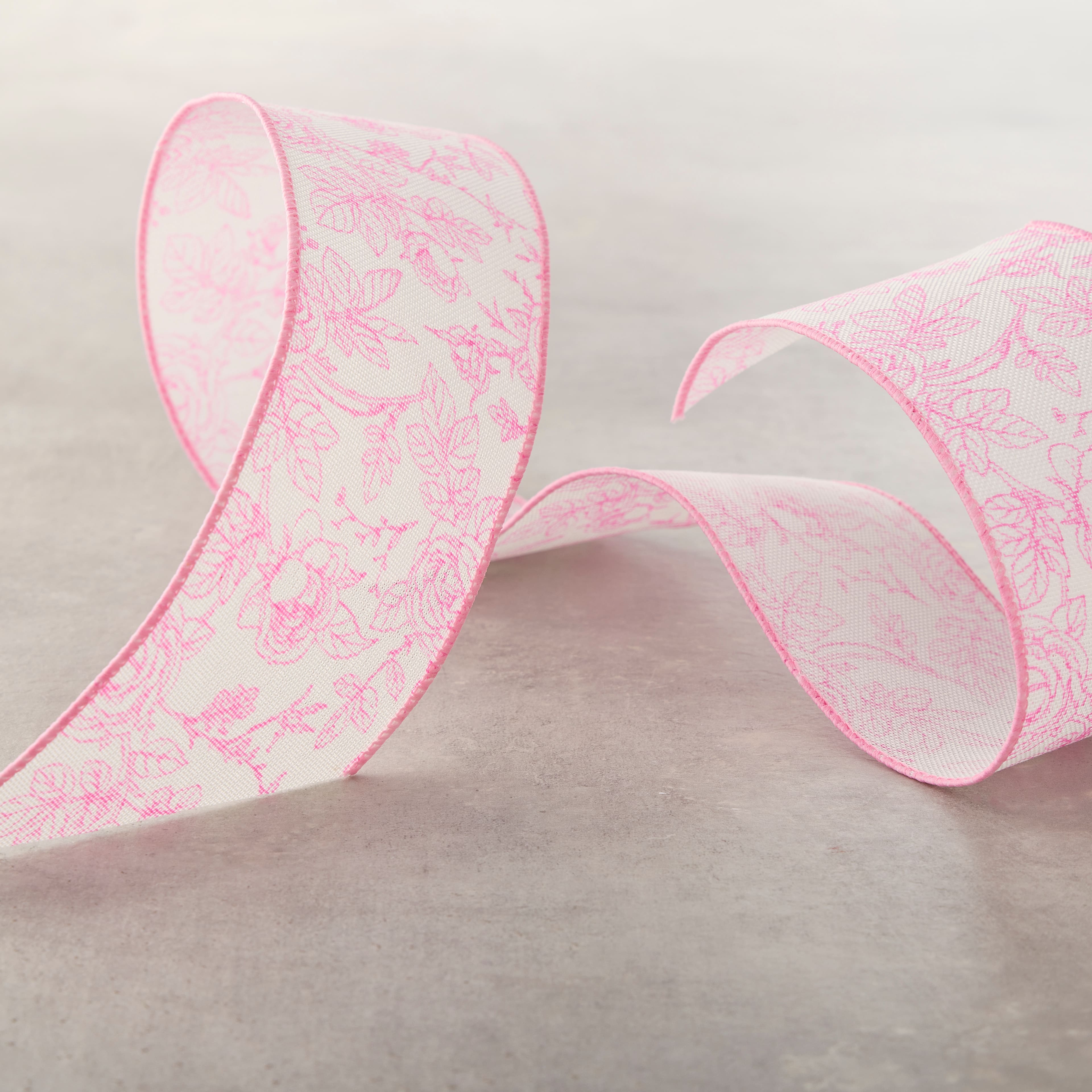 未開封 RIBBON \"Beautiful & Resistance\" ラレーヌ Pink Ombre French Wired Ribbon - frenchgardenhouse