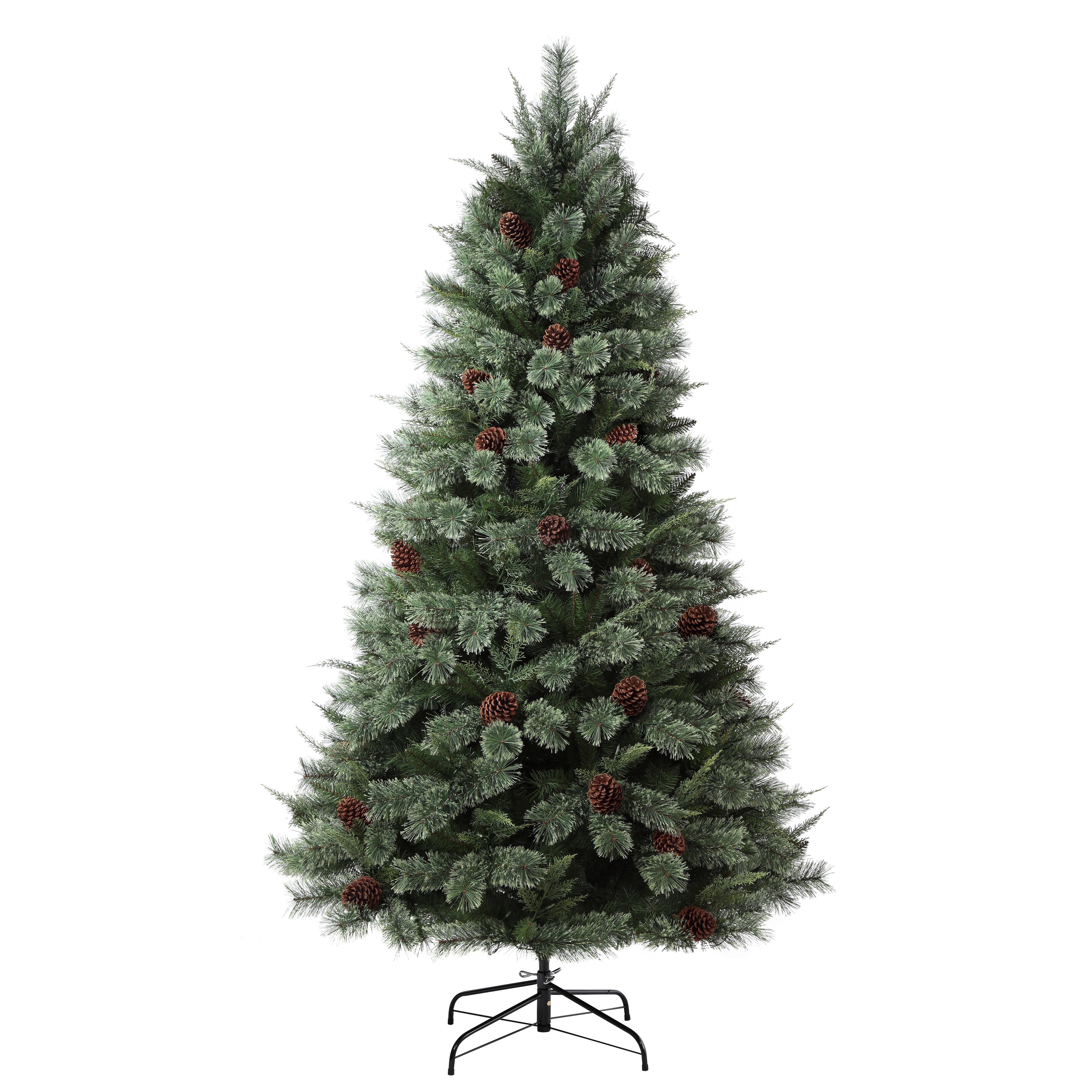 7ft. Pre-Lit Cypress Cashmere Pine Artificial Christmas Tree, Color Changing T5 LED Lights