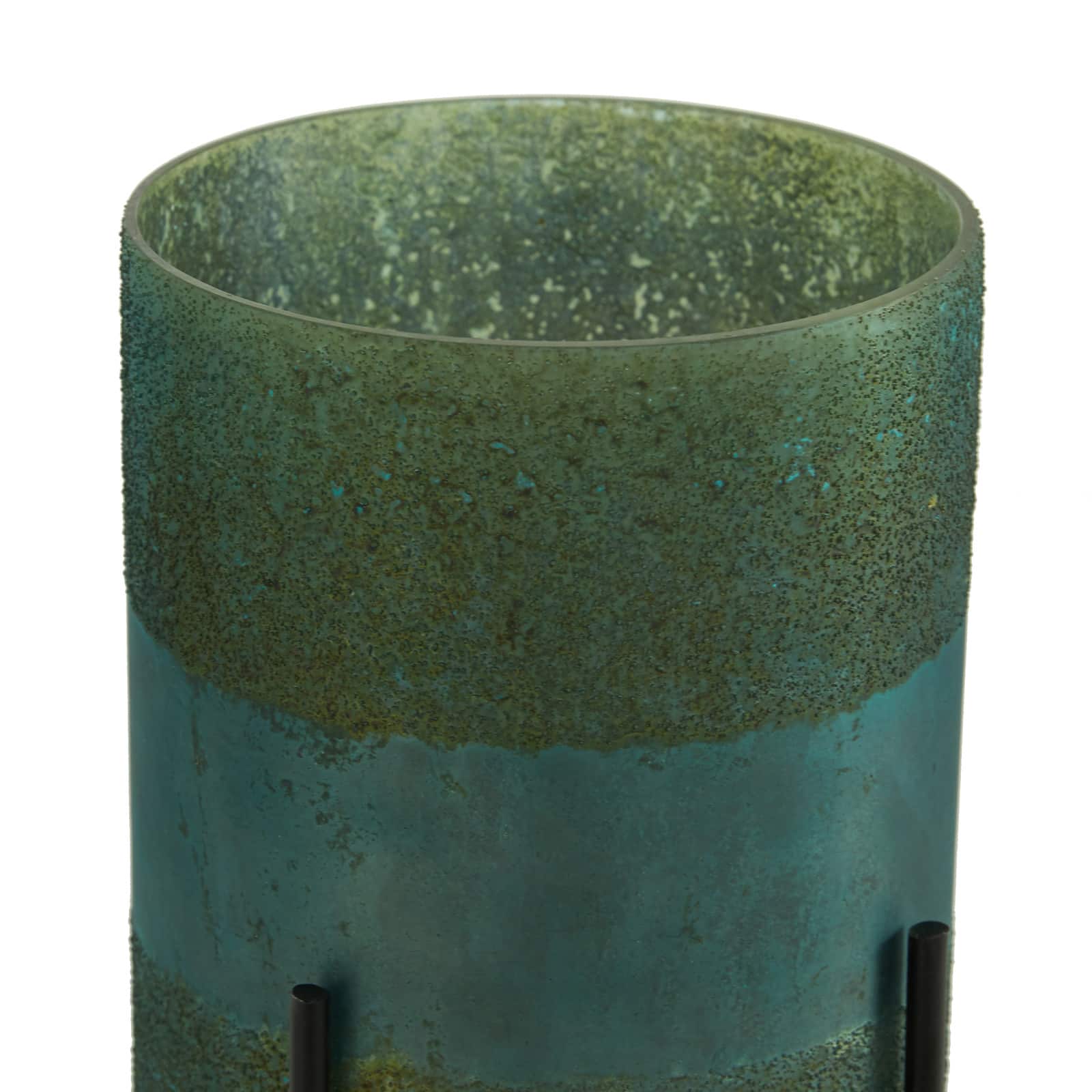 Glass Contemporary Candle Holder Set