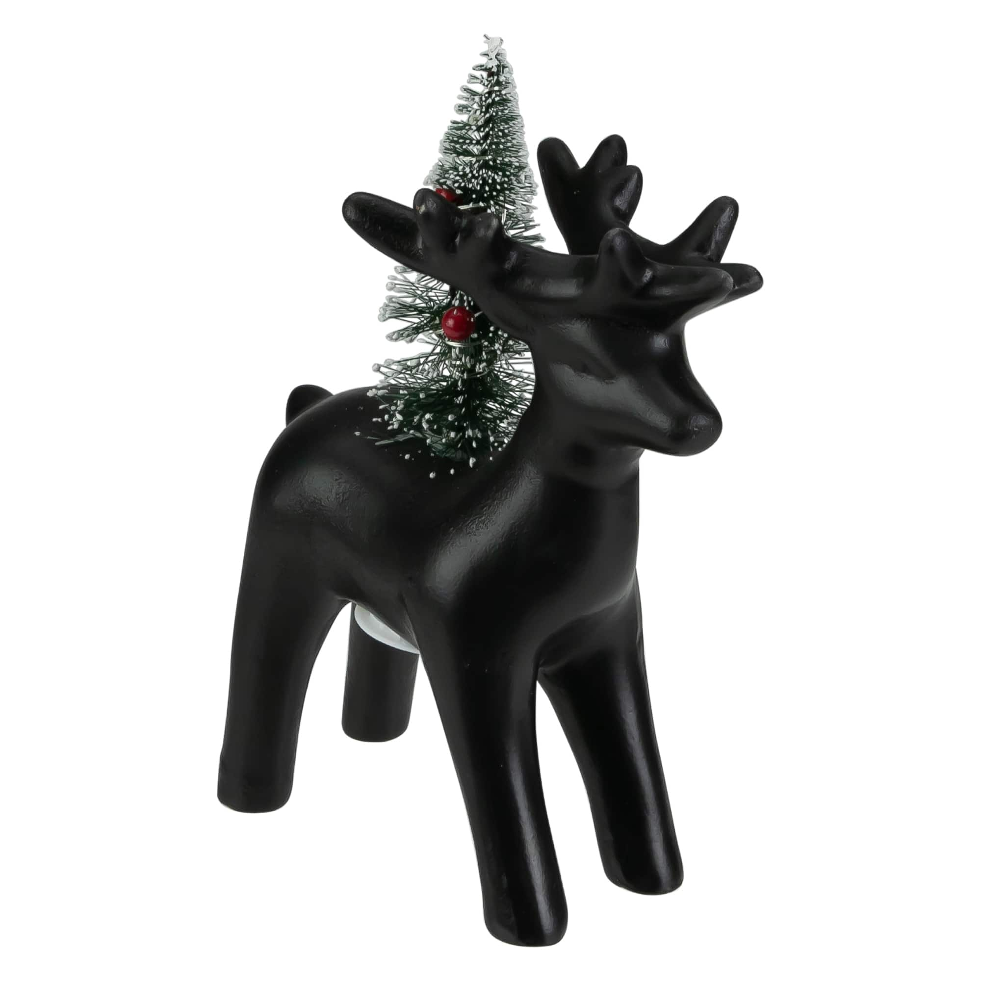 7.5" LED Standing Reindeer with Christmas Tree