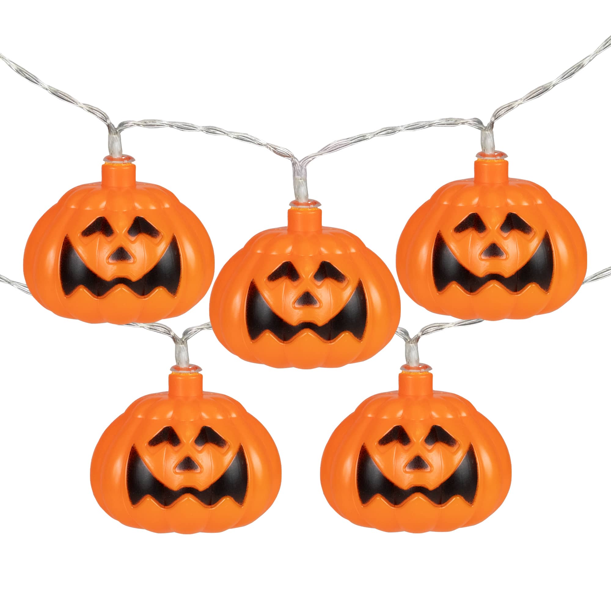 10ct. Jack-O-Lantern LED Warm White String Lights